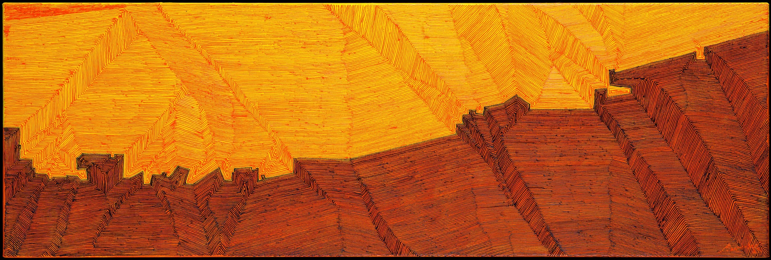  Scorching June  Oil on Canvas 30 x 90cm