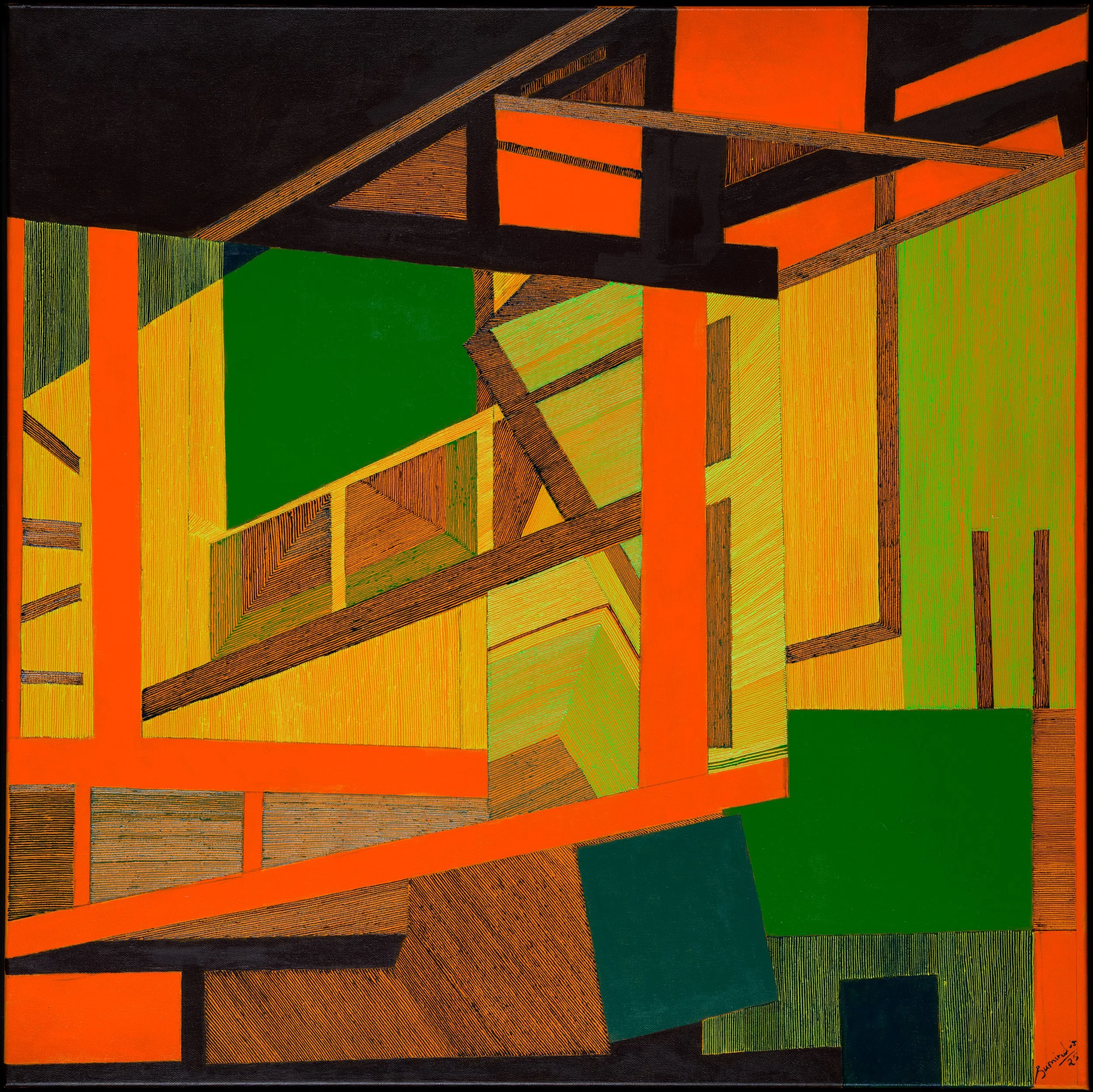  Yatra  Oil on Canvas 80 x 80cm