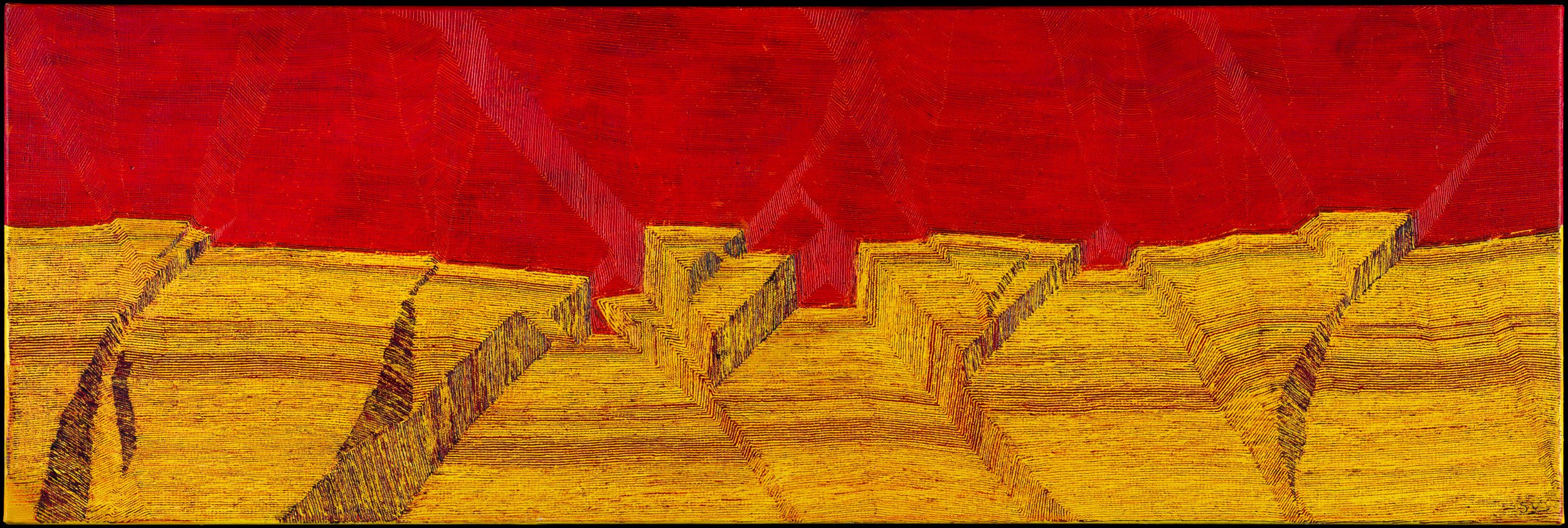  Shifting Shadows  Oil on Canvas 30 x 90cm