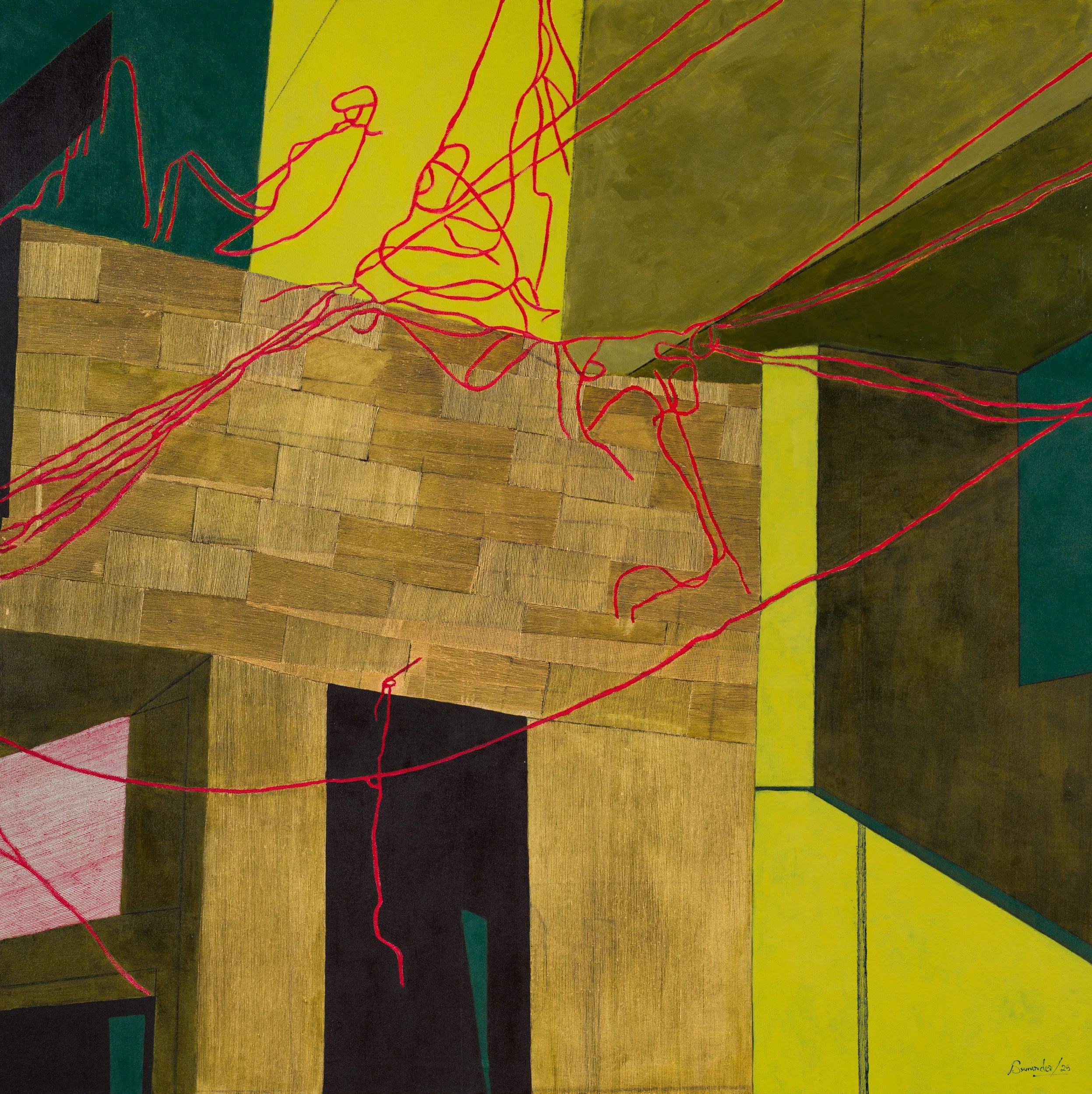  Packers and Movers  Acrylic on Canvas 150 x 140cm