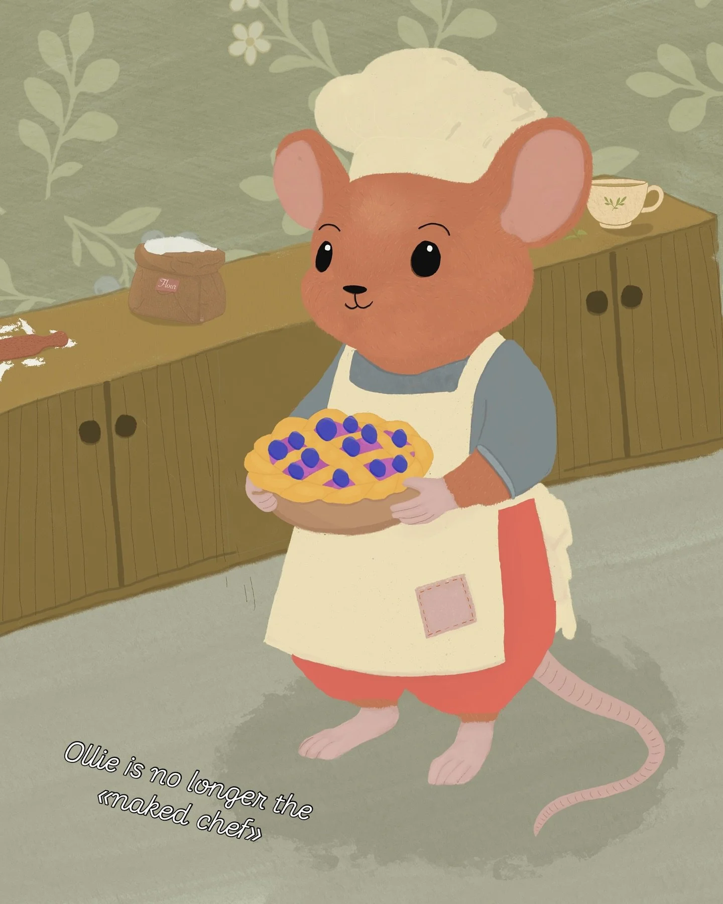 Ollie Crumb has finally donned more clothes than just his favorite apron and cap&mdash;because even the warmest mouse baker deserves to look the part! The scent of honey oat bread and wildberry scones fills the bakery today. Step inside and say hello