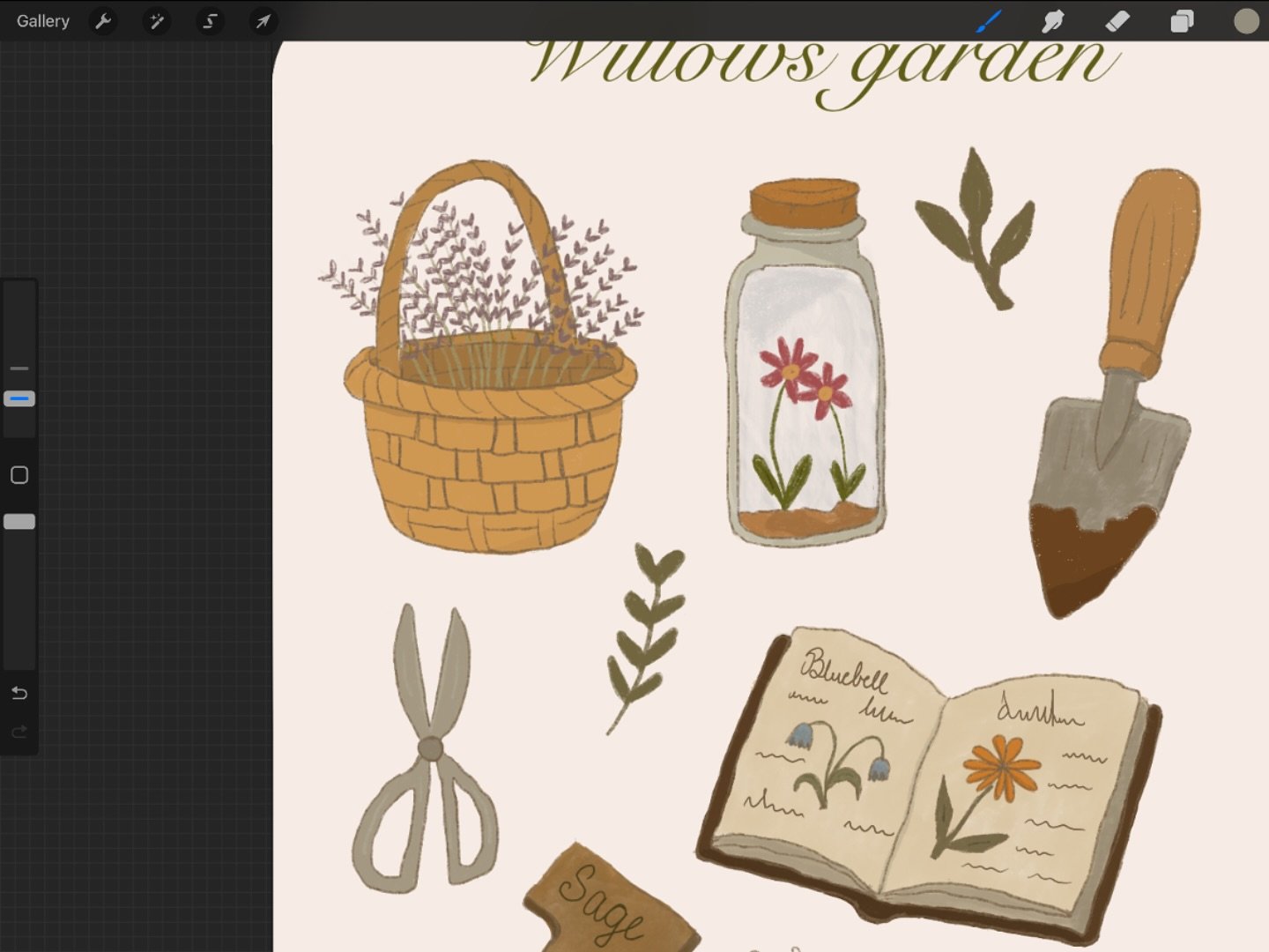 A little peek into Willow&rsquo;s garden&mdash;a world of lavender bundles, pressed herbs, and gentle afternoons with her herbal journal. This set is still blooming, but I couldn&rsquo;t resist sharing a progress glimpse.
Which little item is your fa