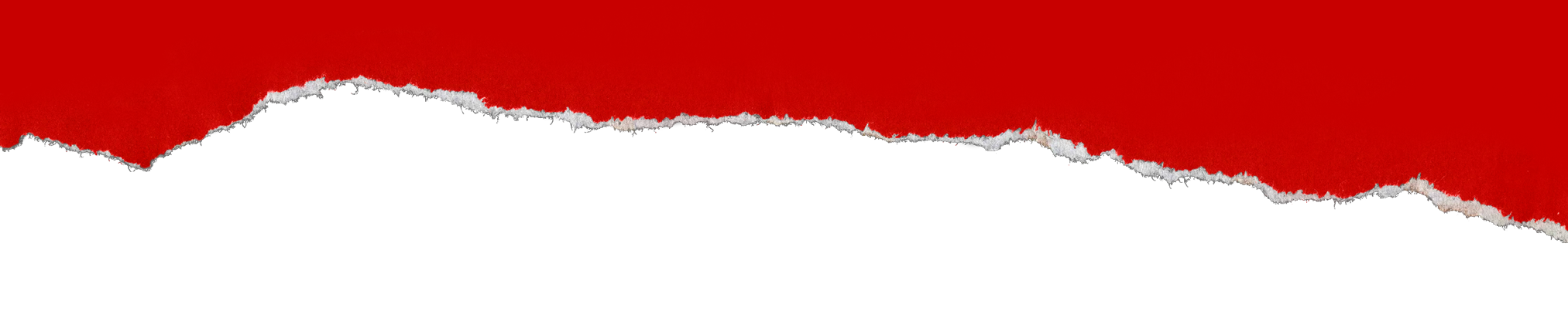 Torn paper with red background on top and black underneath.