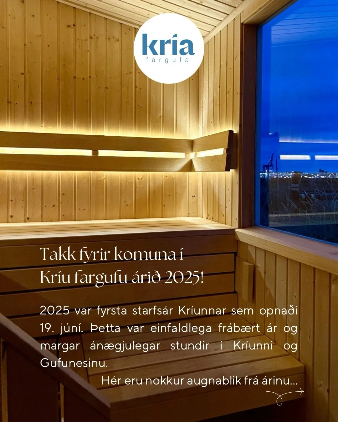 Kr&iacute;a fargufa &oacute;skar vinum, velunnurum og s&iacute;&eth;ast en ekki s&iacute;st vi&eth;skiptavinum gle&eth;ilegs n&yacute;s &aacute;rs! K&aelig;rar &thorn;akkir fyrir fr&aacute;b&aelig;rar m&oacute;tt&ouml;kur &aacute; &thorn;essu fyrsta 