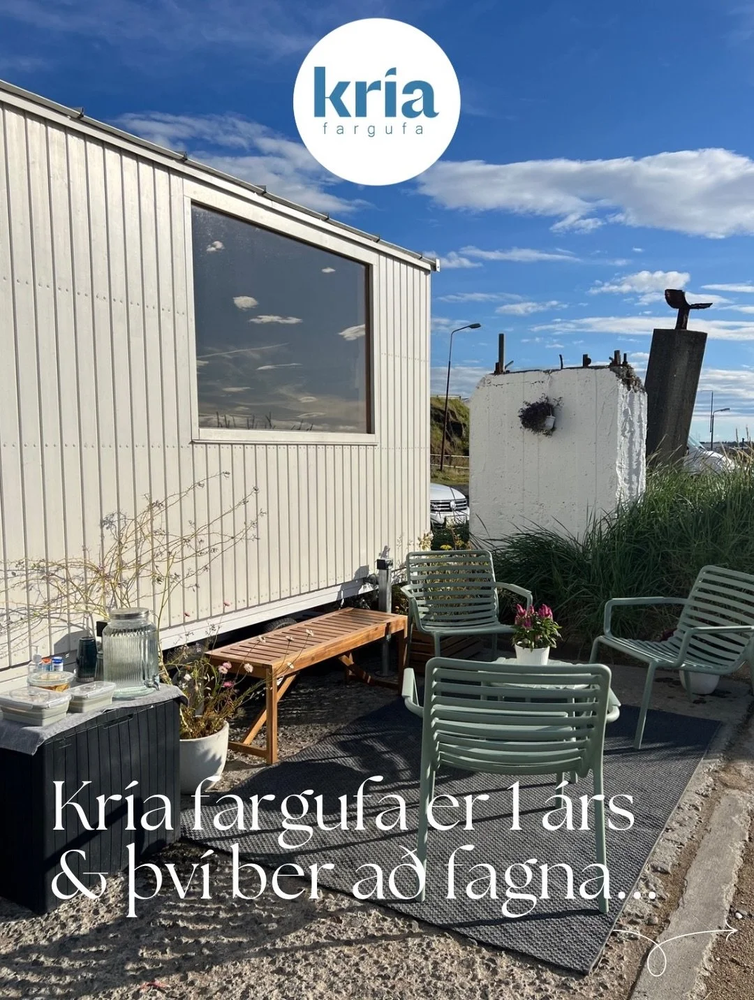 Kr&iacute;a fargufa er 1 &aacute;rs &amp; &thorn;v&iacute; ber a&eth; fagna me&eth; afm&aelig;listilbo&eth;i!

Kr&iacute;a fargufa fagnar 1 &aacute;rs afm&aelig;li 19. j&uacute;n&iacute;.

Af &thorn;v&iacute; tilefni er s&eacute;rstakt afm&aelig;lis-