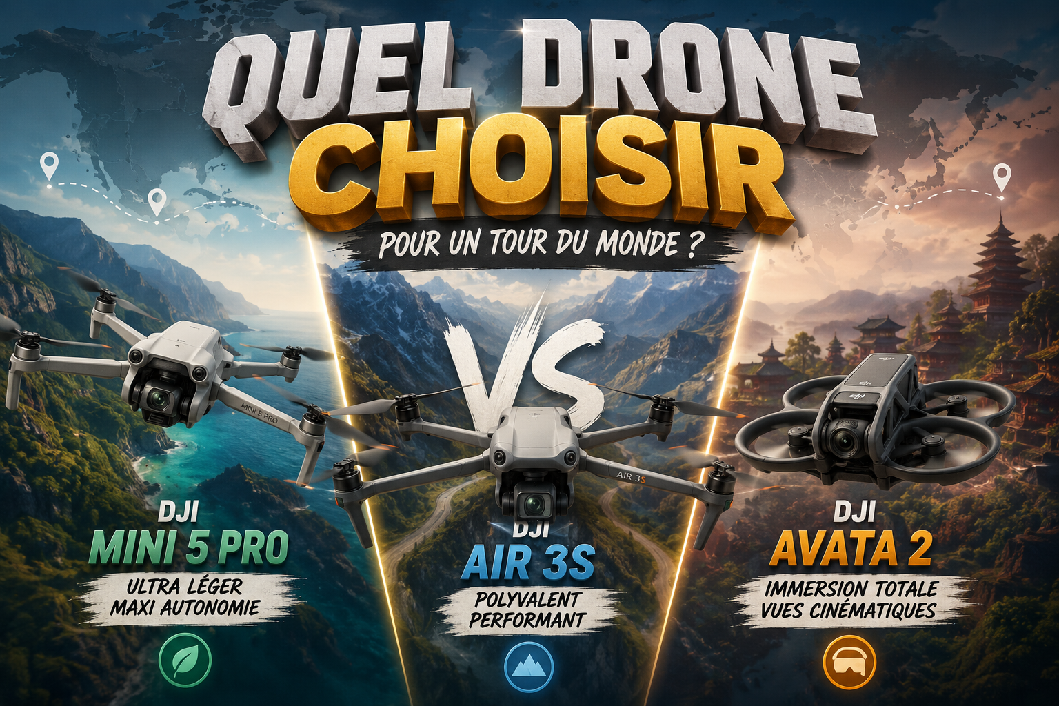 Meilleur drone de voyage 2026 : le comparatif complet de la gamme DJI pour créateurs au long cours