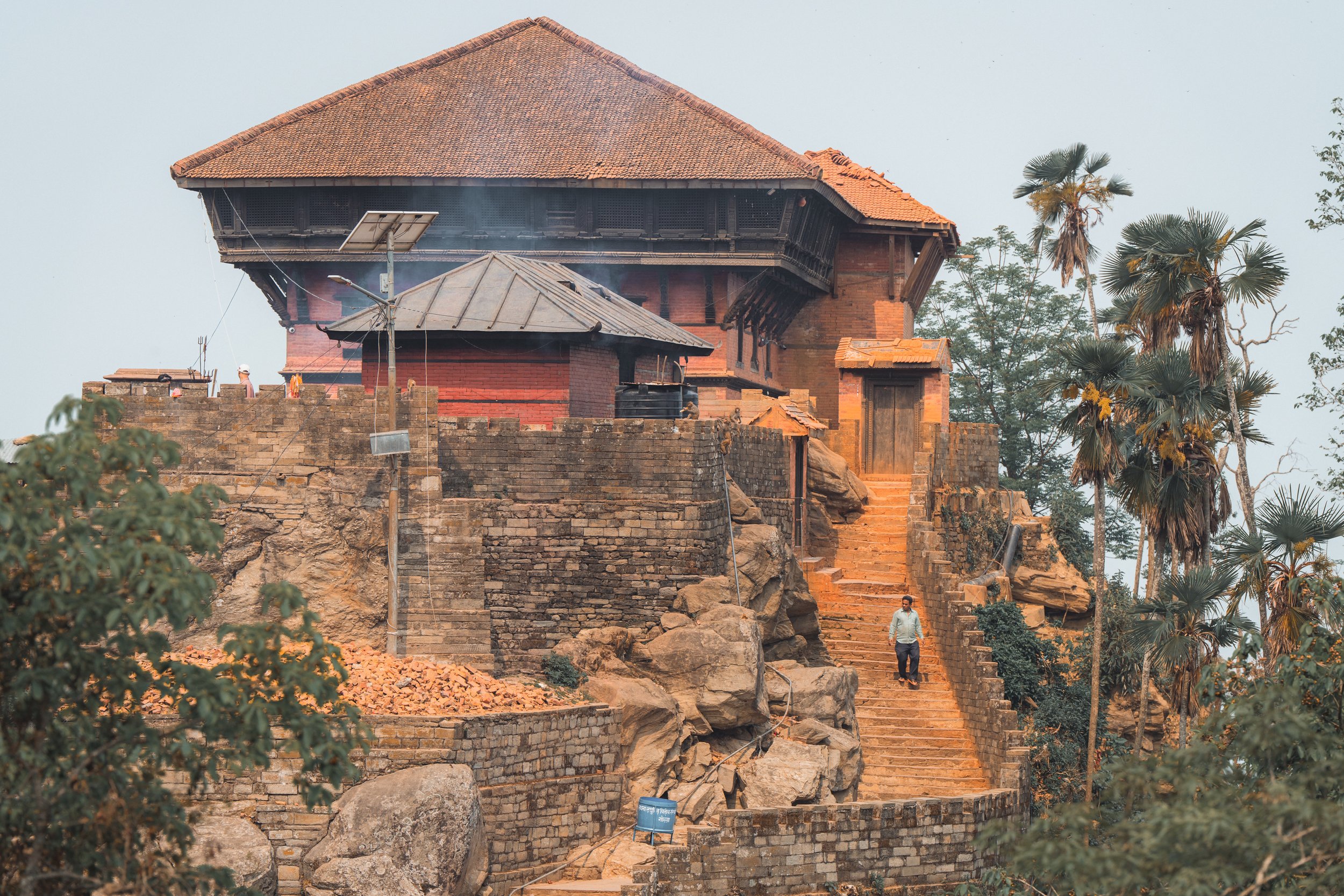 Palais de Gorkha perché sur son éperon rocheux au Népal