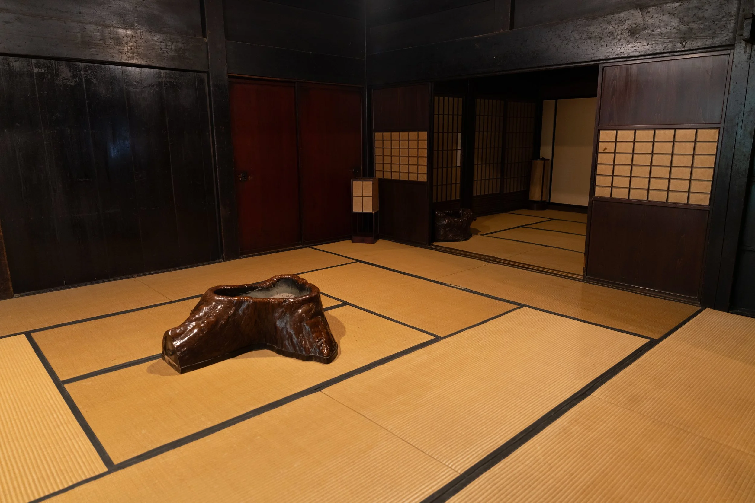Pièce en tatami d'une maison traditionnelle japonaise à Takayama