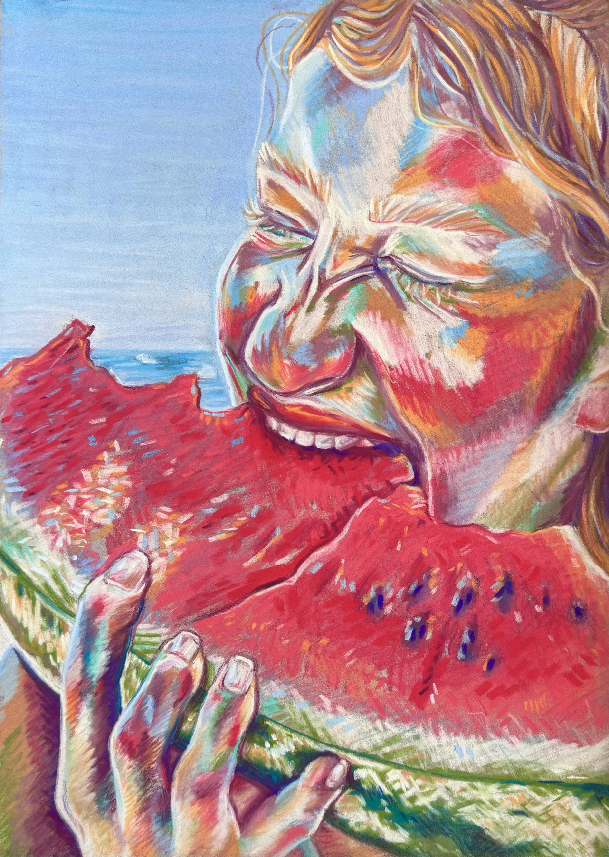 summer, soft pastel on paper