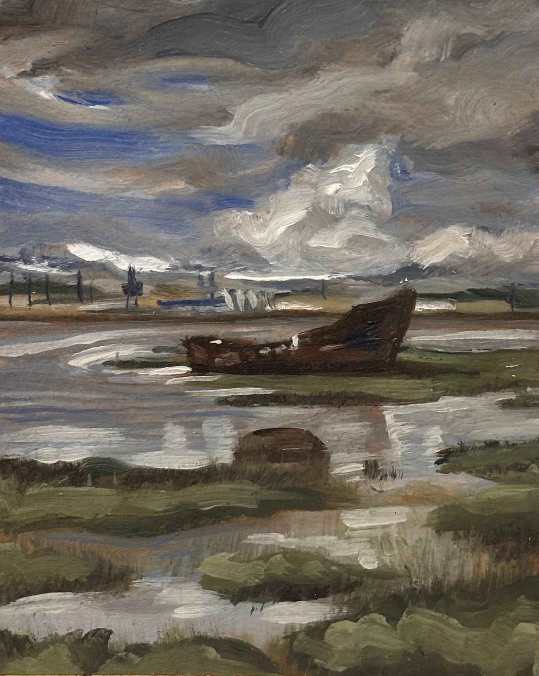 sharps green II, oil on paper