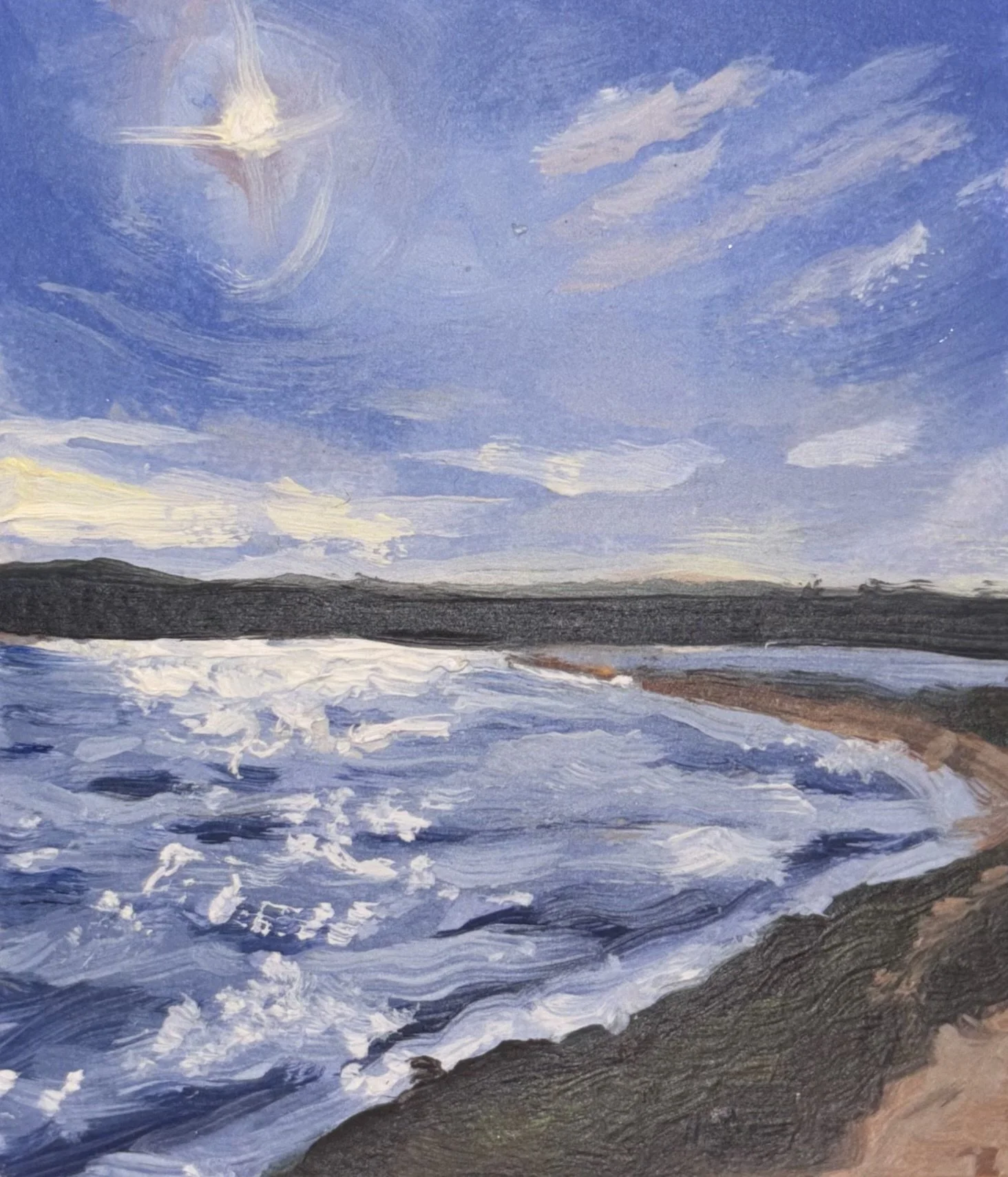 sharps green, oil on paper