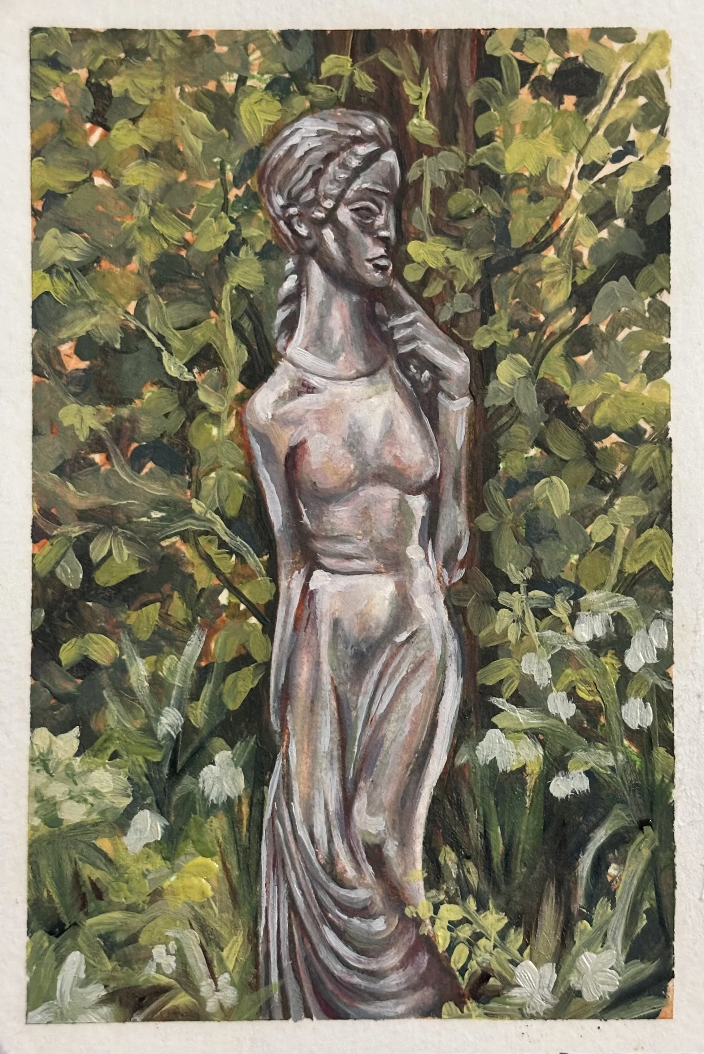 sissinghurst, oil on paper