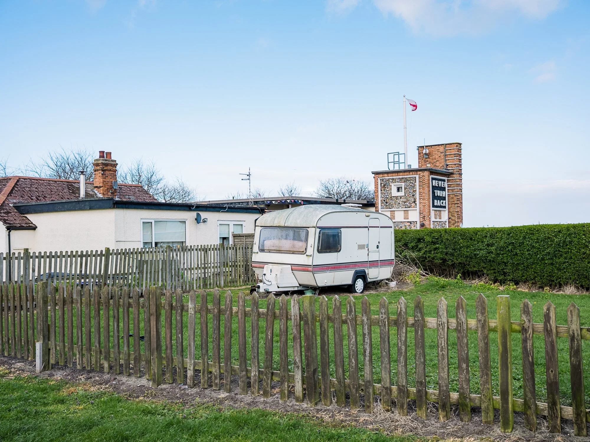 A caravan at the seaside