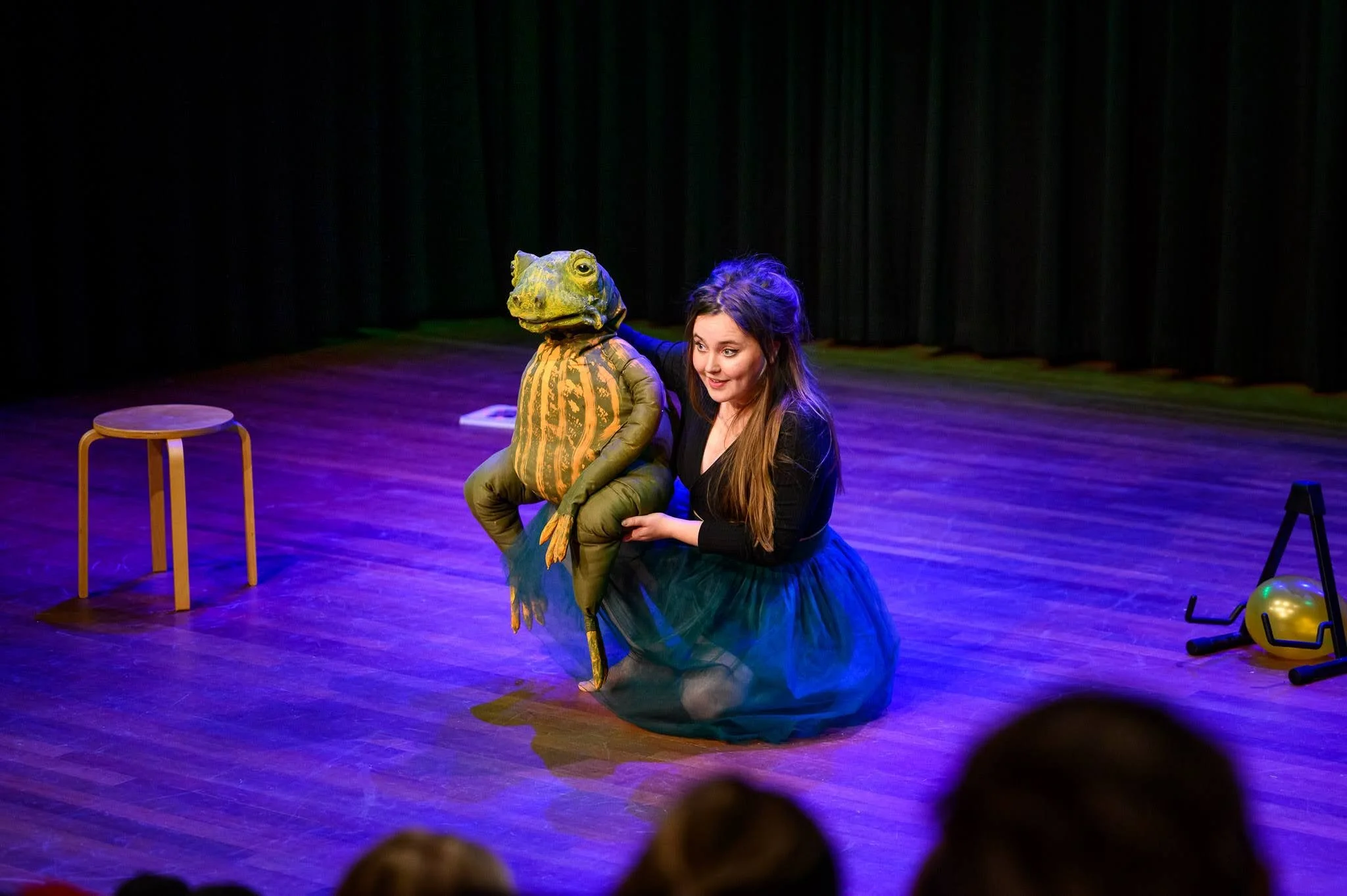 De Prinses en de Kikker theatervoorstelling, theatergroep Nooitgedacht, poppentheater, kindertheater