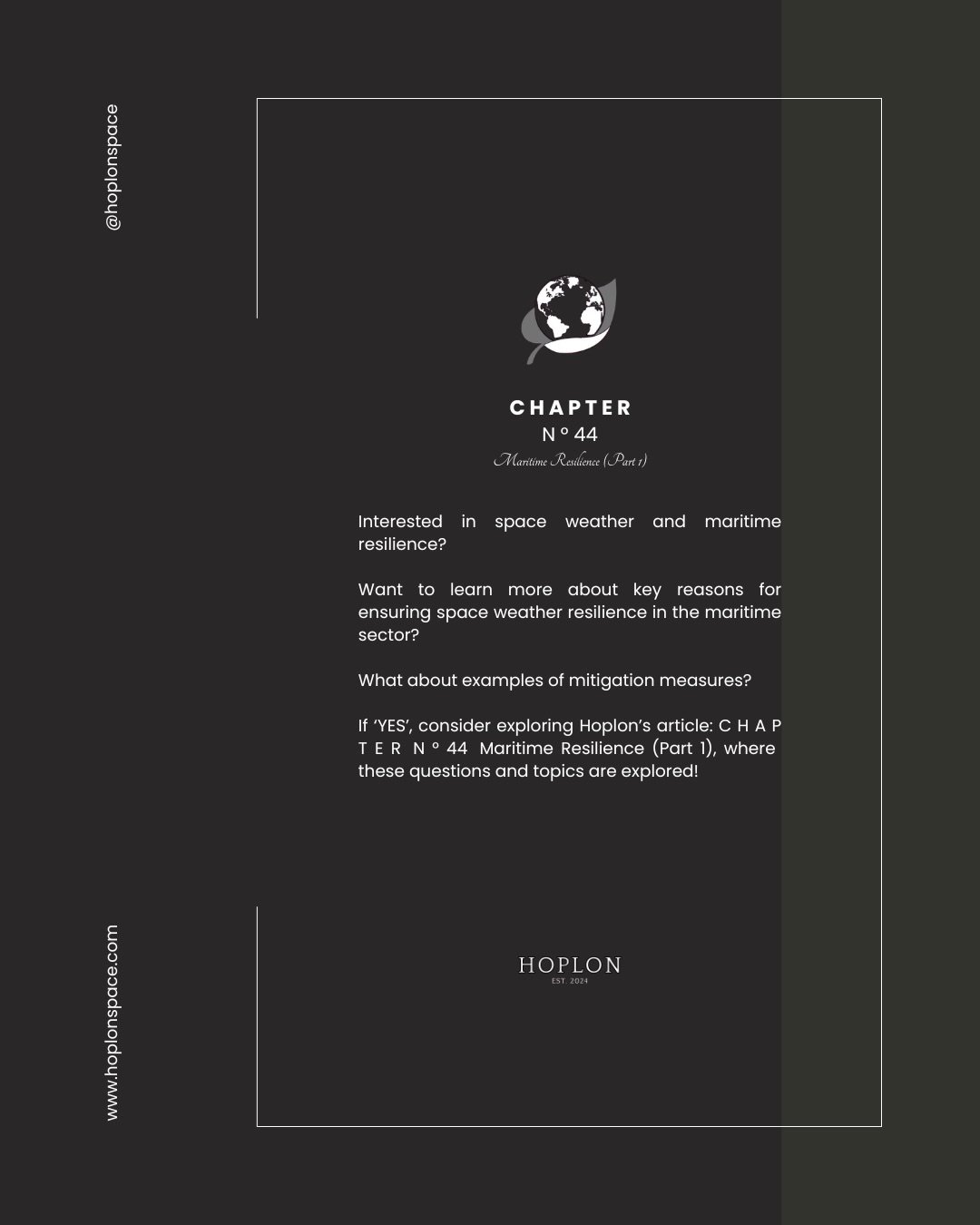 Interested in #SpaceWeather ☀️ and #Maritime ⚓️ #Resilience? 
 
Want to learn more about key 🔑 reasons for ensuring space weather resilience in the maritime sector? 
 
What about examples of #Mitigation measures?
 
If &lsquo;YES&rsquo;, consider exp