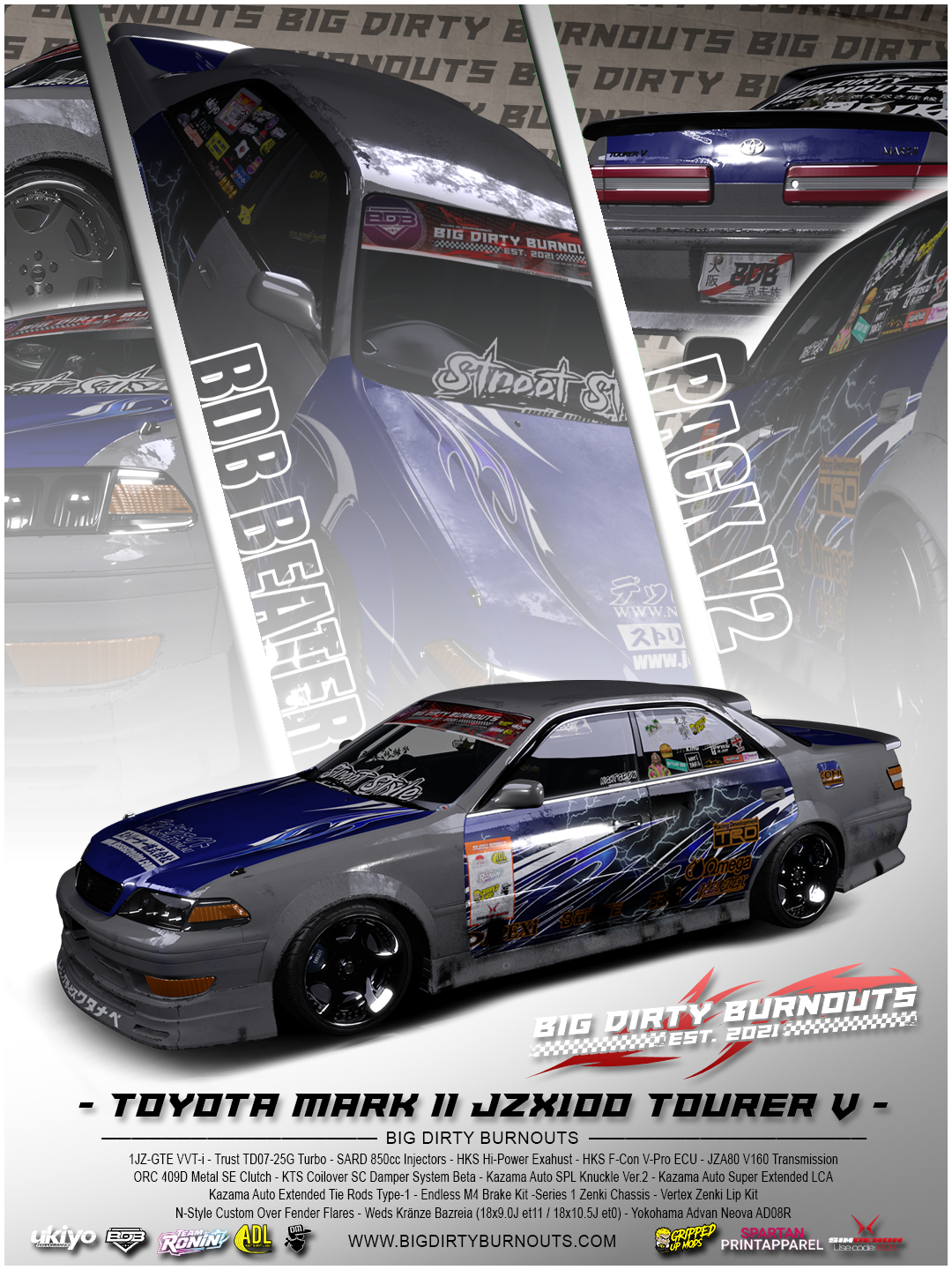 BDB Toyota mark II JZX100 tourer V beater