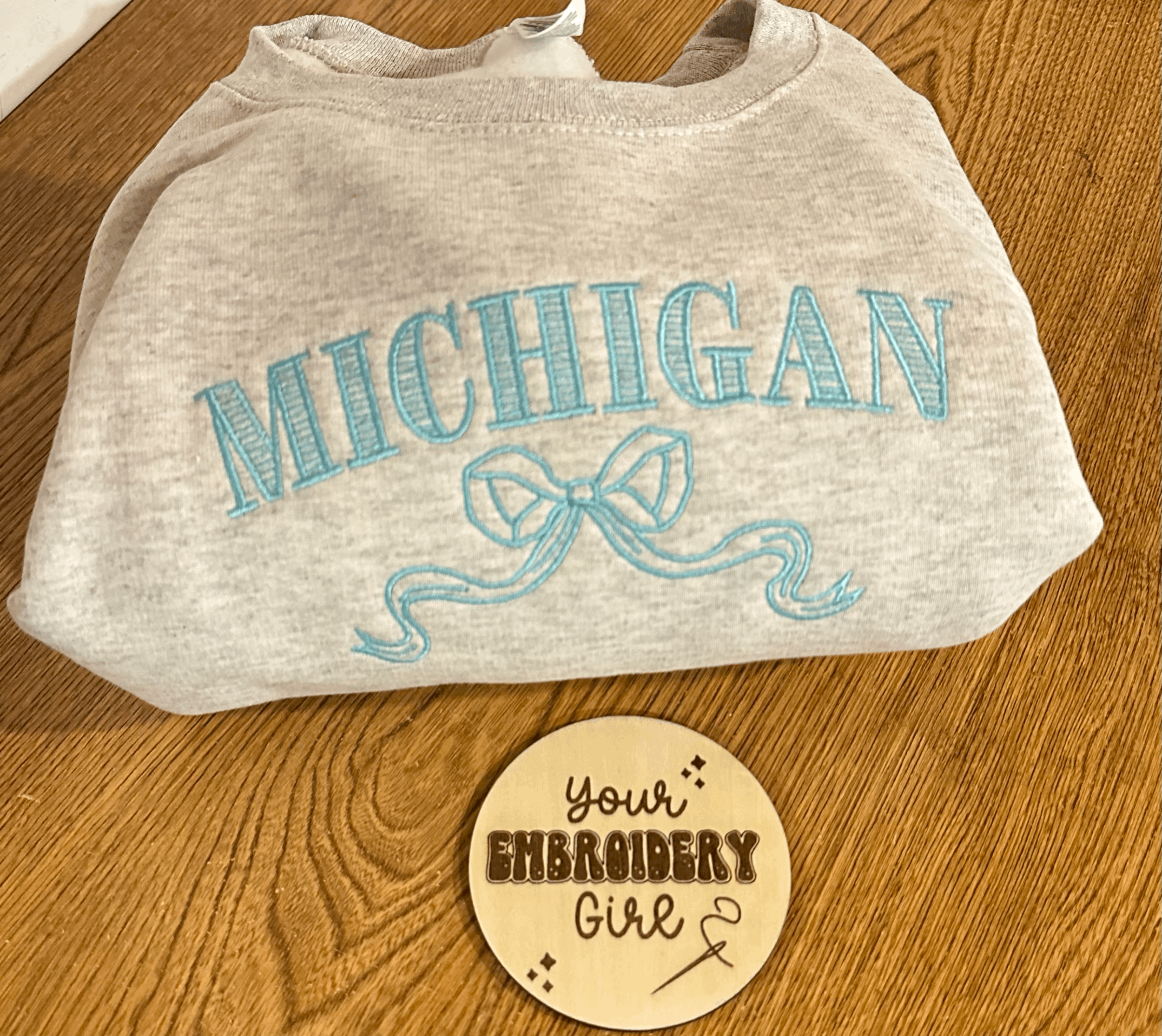 Michigan Large Bow Crewneck