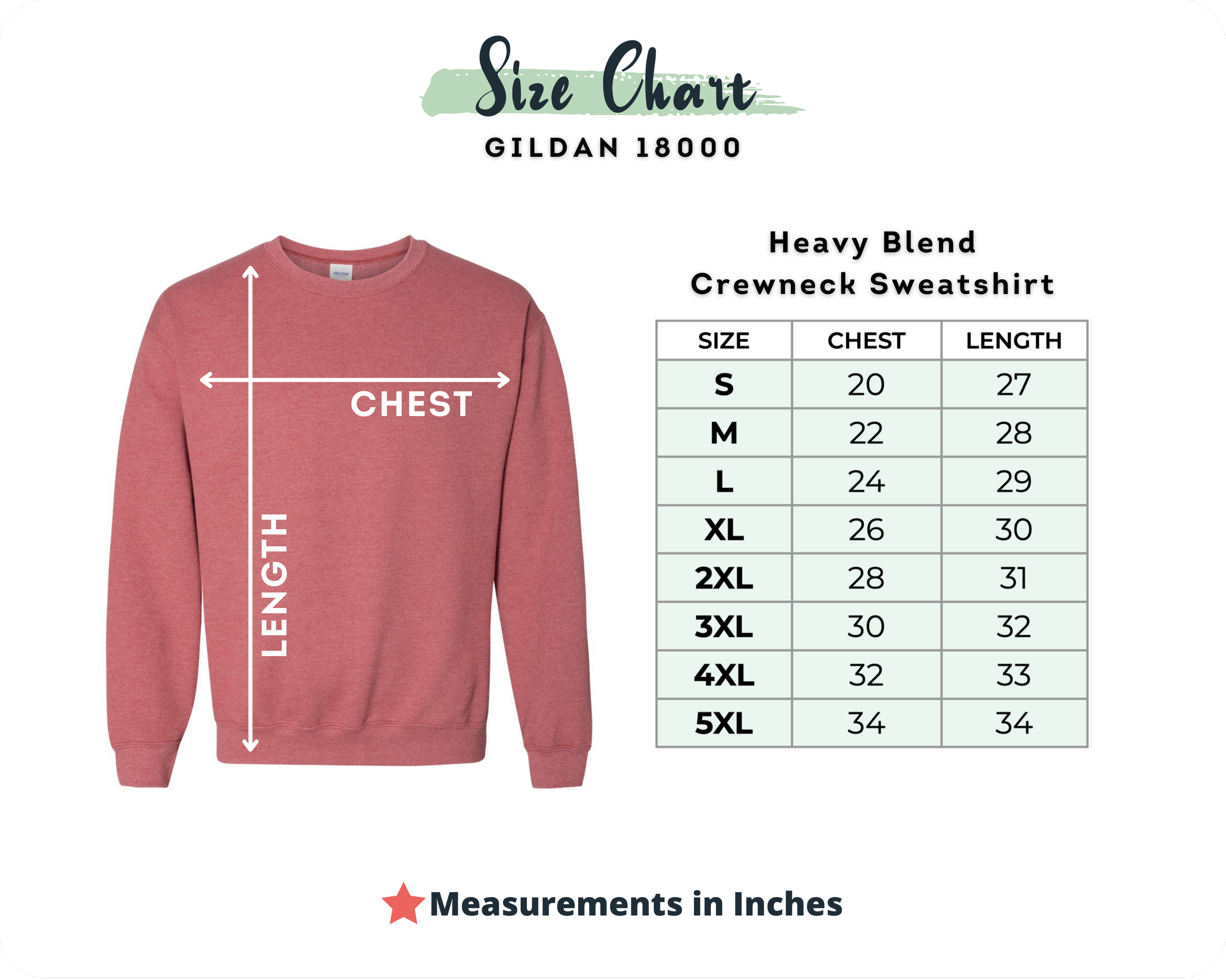 Gildan 18000 Size Chart.png