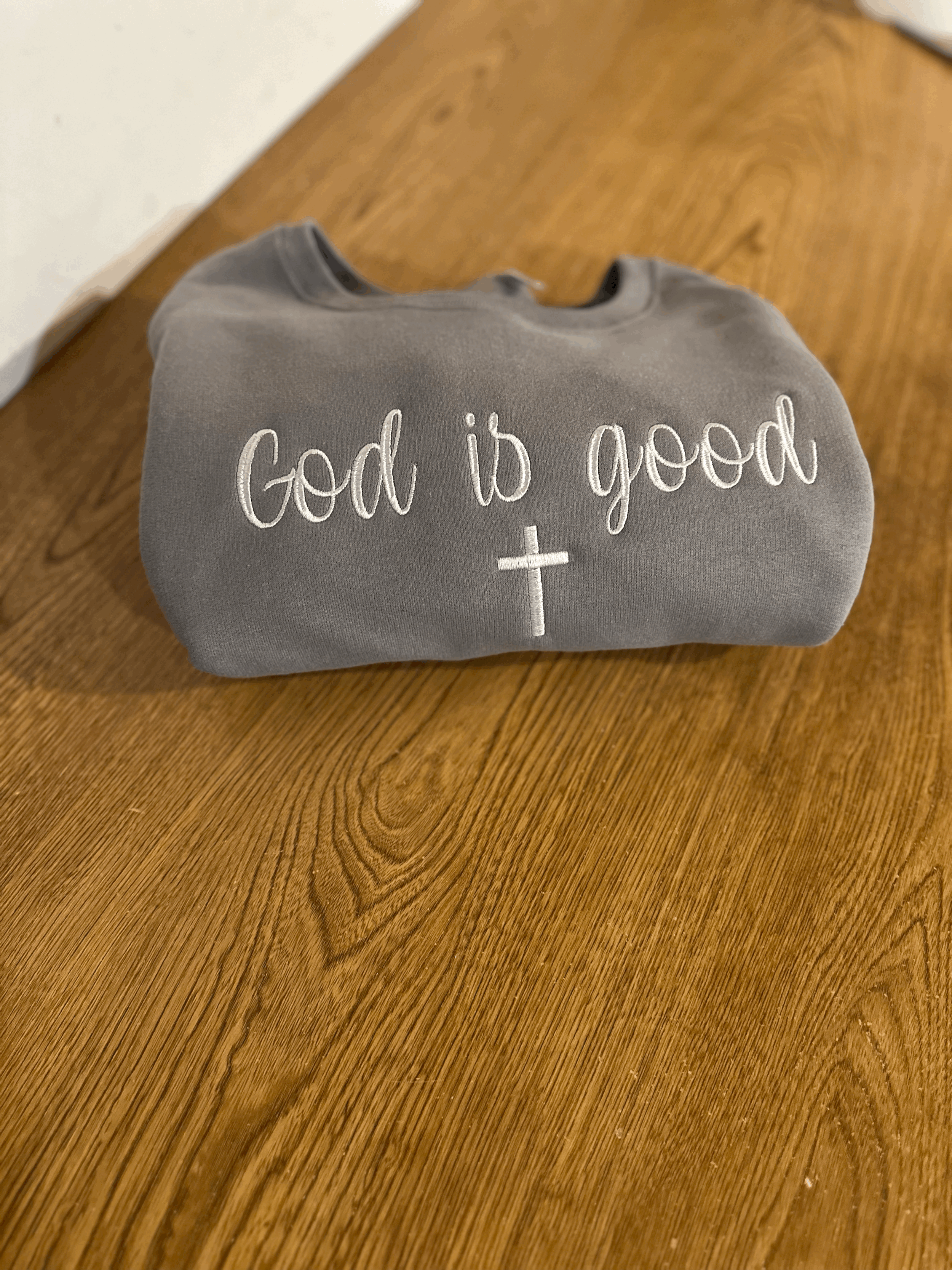 God Is Good w/Cross Crewneck