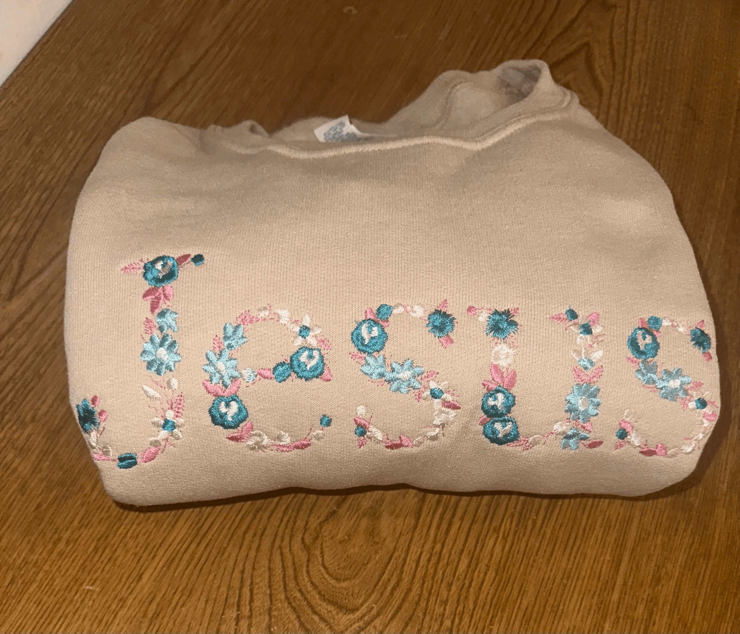 Jesus Floral Crewneck