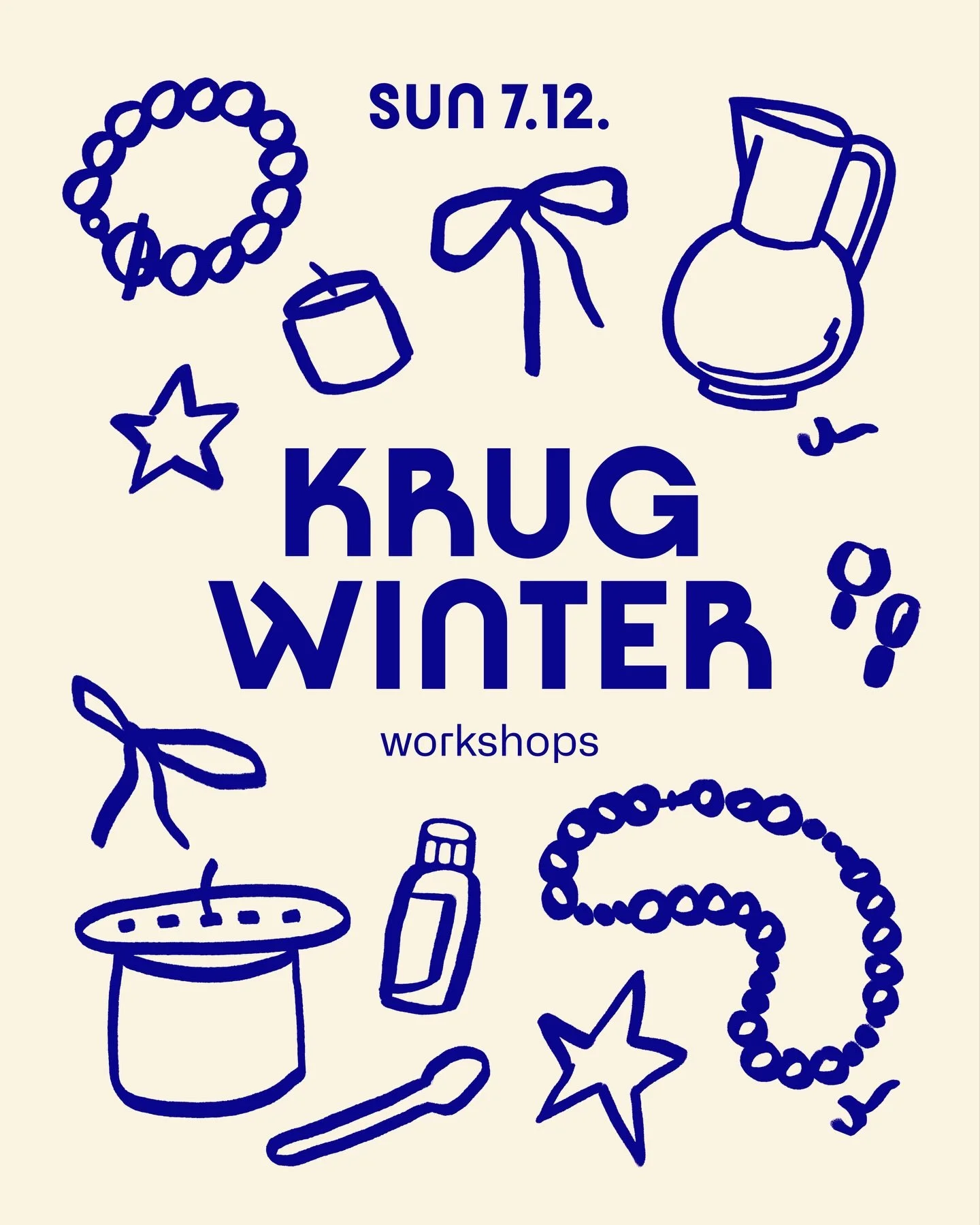 On December 7 we&rsquo;ll be hosting two creative workshops as part of our KRUGWINTER Market ✨

Workshop 1:
Beaded Blossoms &ndash; Bracelet Workshop with LONCILEONA
1:30 to 3:00 PM, 49 &euro; per person

Dive into true handmade craftsmanship in real