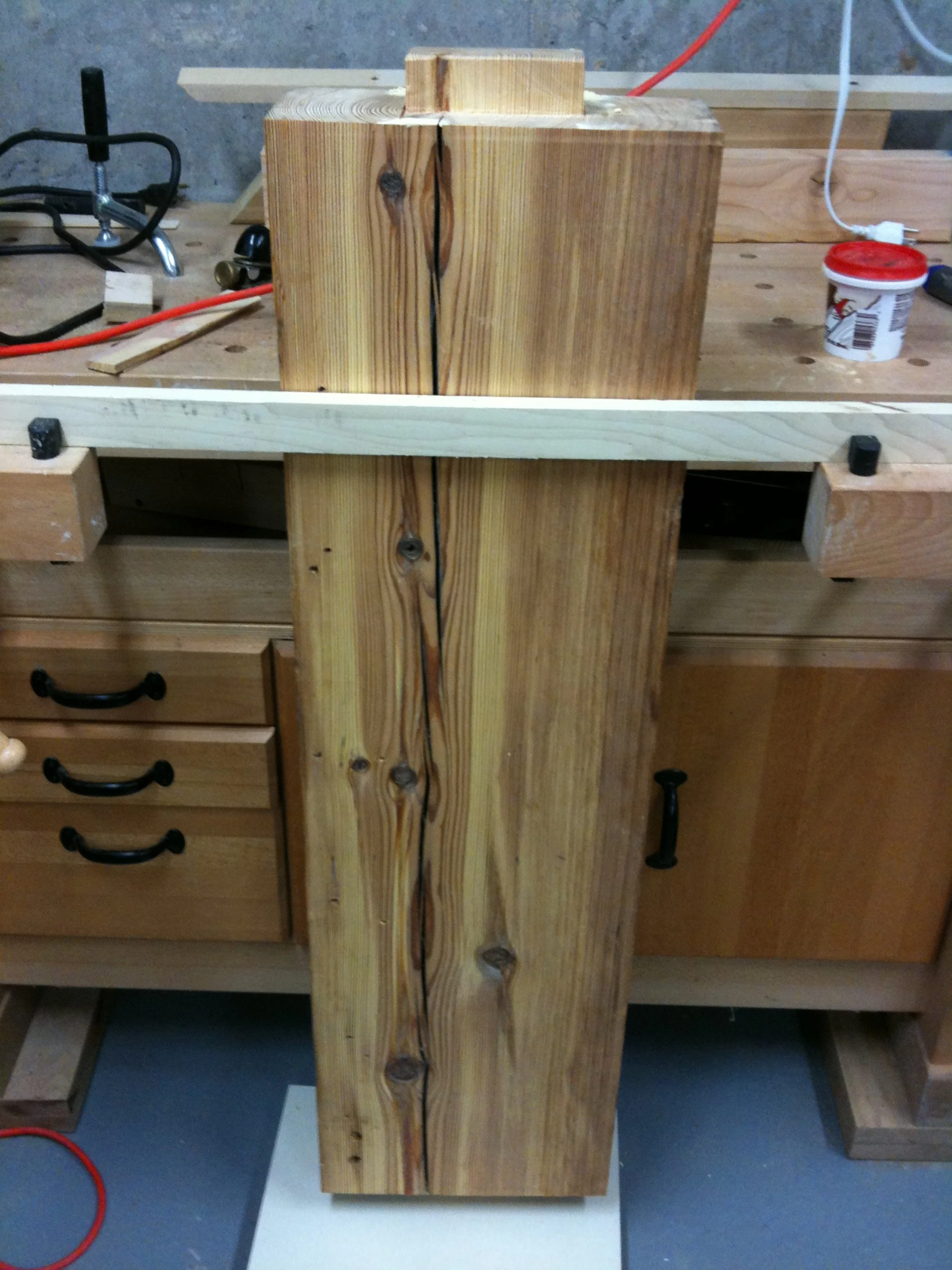 Hand-cut tenon