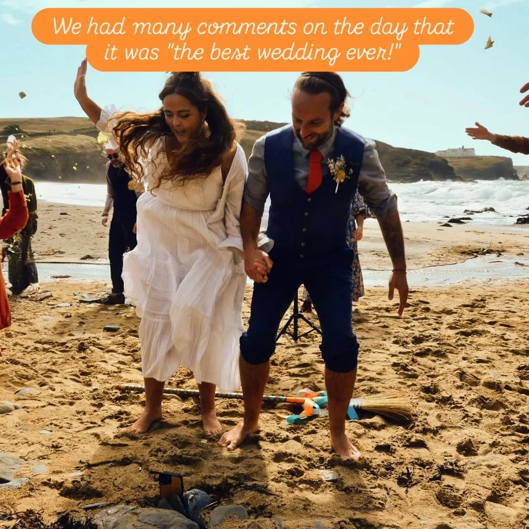 A lovely review from C &amp; M - hugely appreciated. Gosh, I love it when a couple can really feel the goodness of the extra special experience with a celebrant. Thank you so much.

&quot;Lucy officiated our Handfasting Ceremony on the beach at Churc