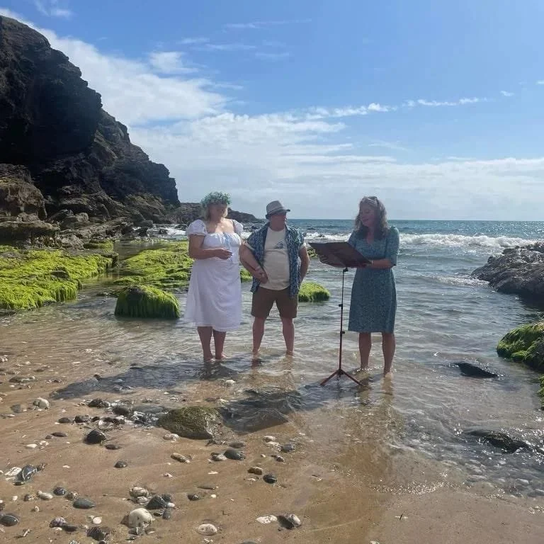 A ceremony in the sea
