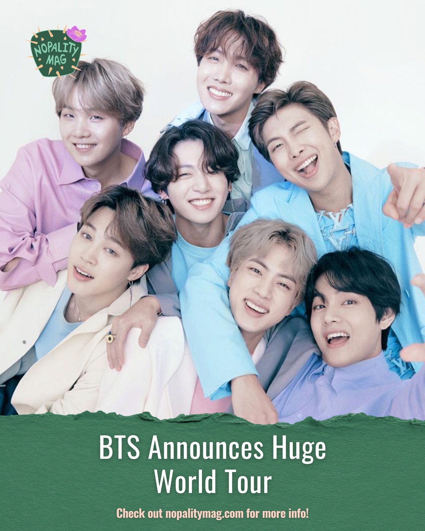 🌵🎤 BTS is back with their upcoming WORLD TOUR! Texas is lucky enough to have 2 different stops along the way! 🎶

The world tour brings first-ever BTS performances to cities including: Tampa, Bogota, Kaohsiung, Madrid and Brussels! It also features