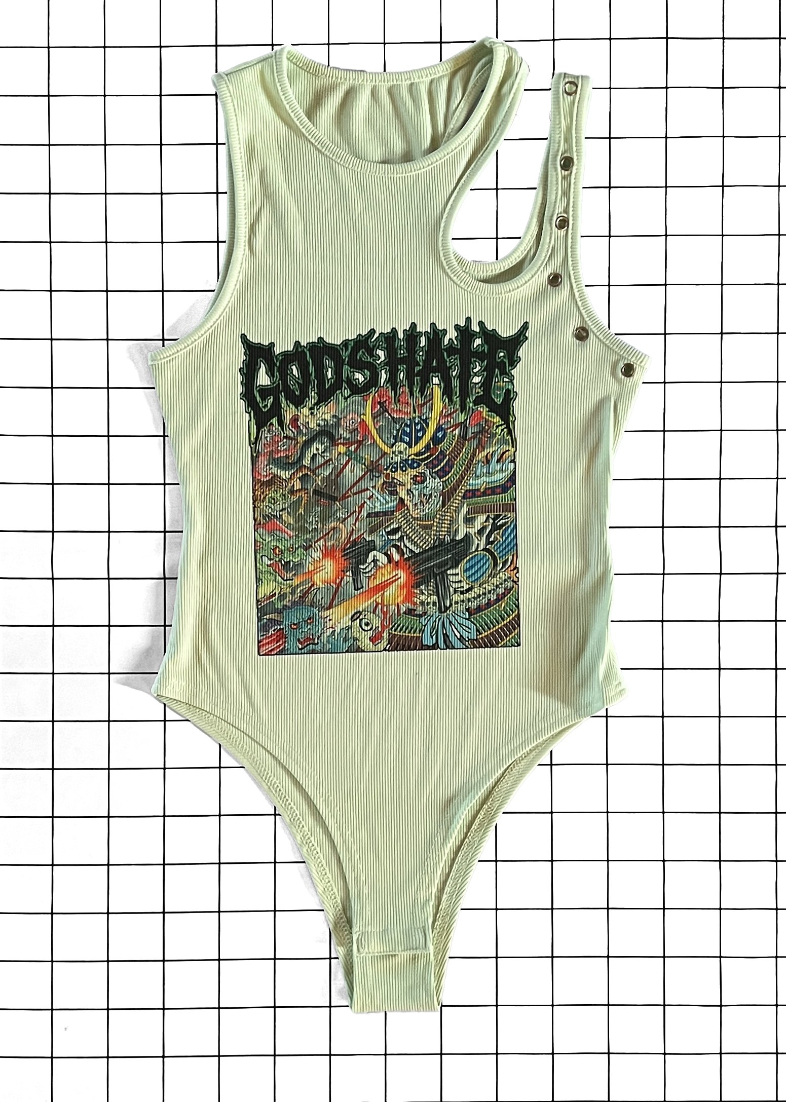 Gods Hate Green Bodysuit - Hanger.jpg