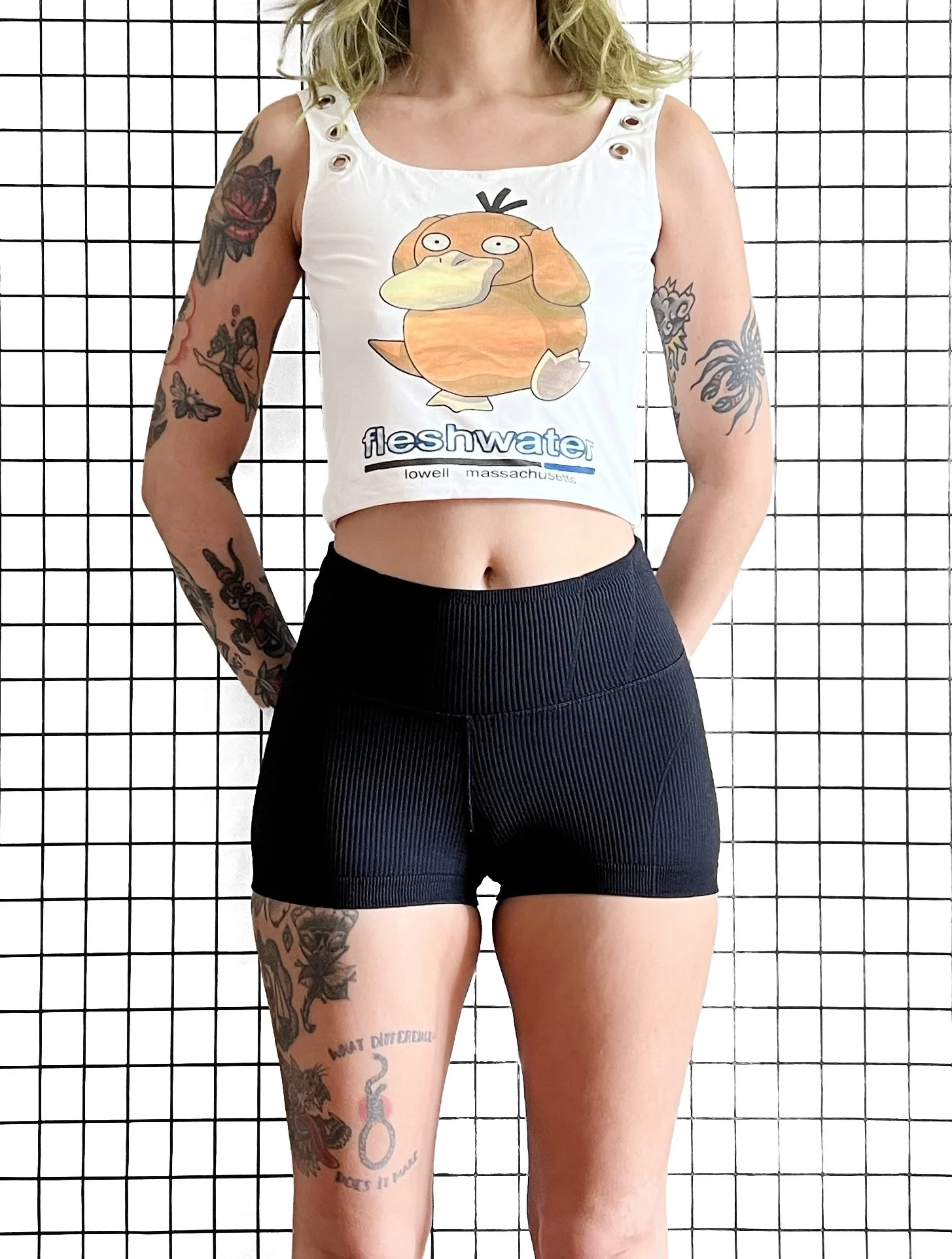 Fleshwater Grommet Strap Tank Top, size medium