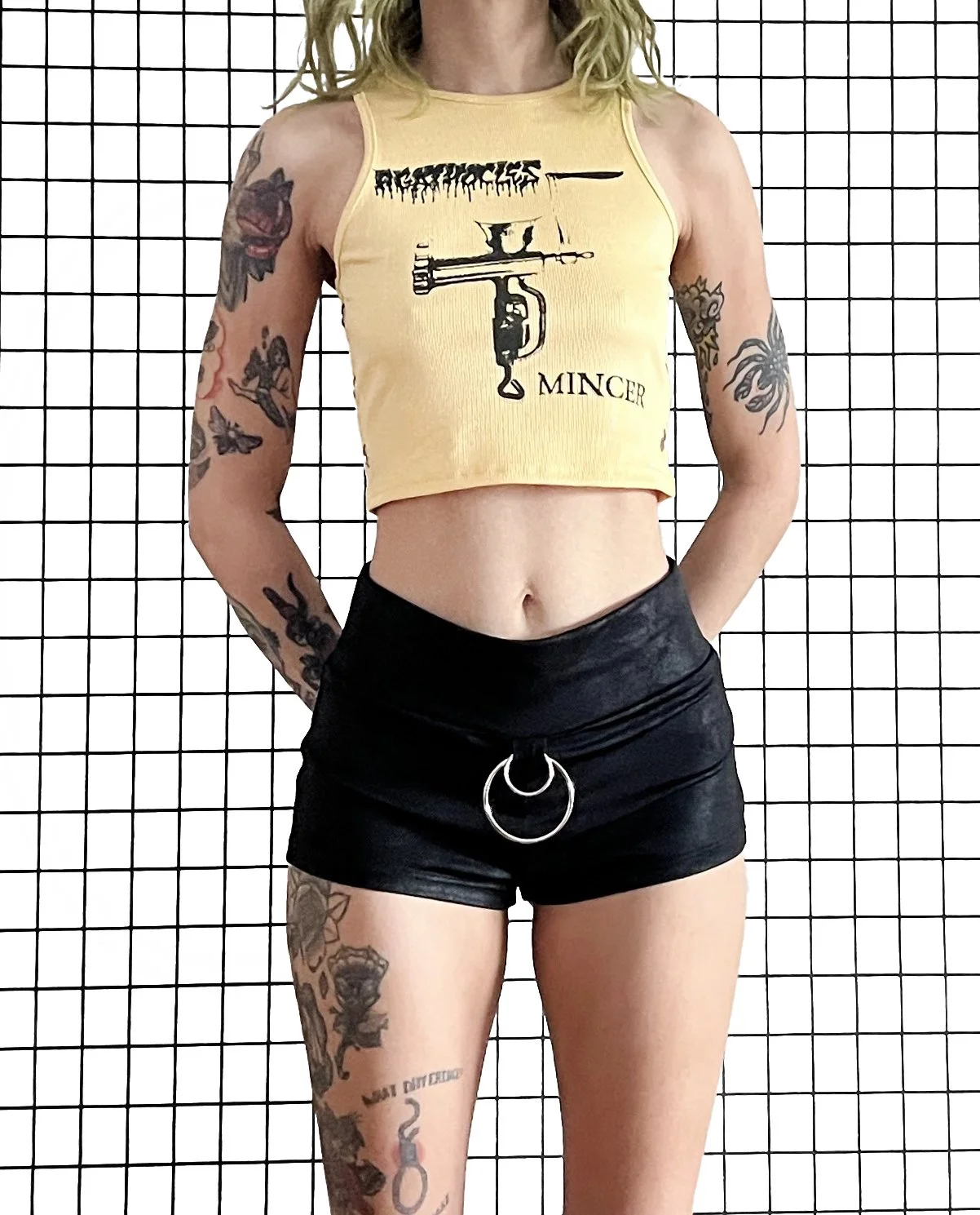 Agathocles 'mincer' Ribbed Grommet Tank, size small