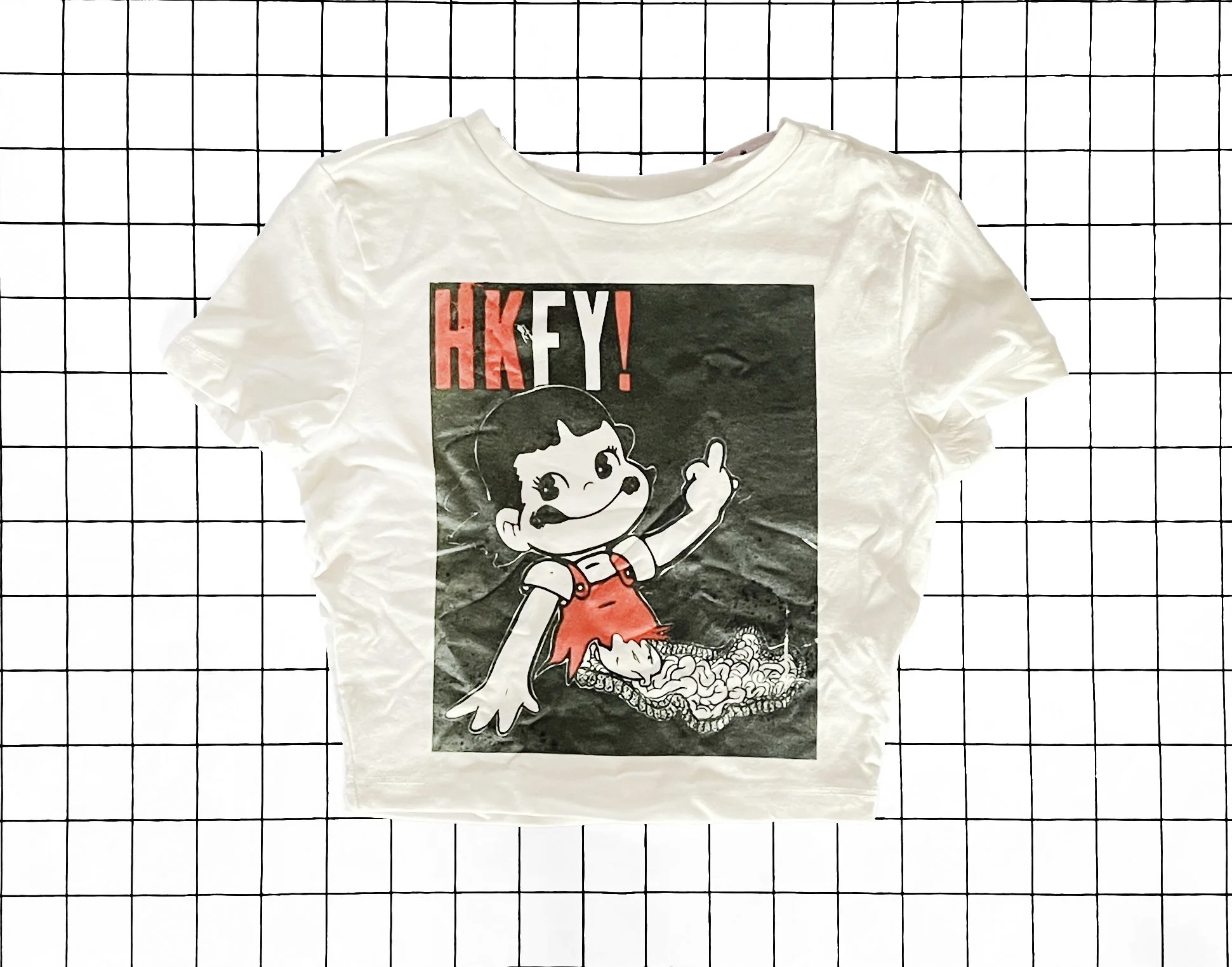 Hong Kong Fuck You Crop Top, size x-small