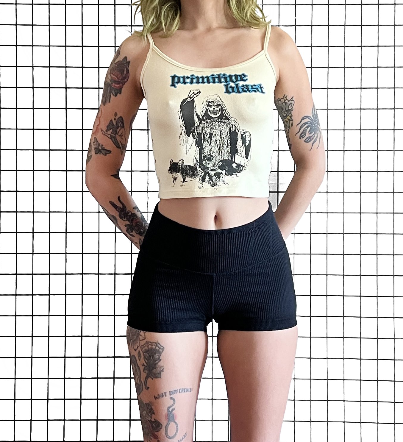 Primitive Blast Grommet Baby Tank, size small