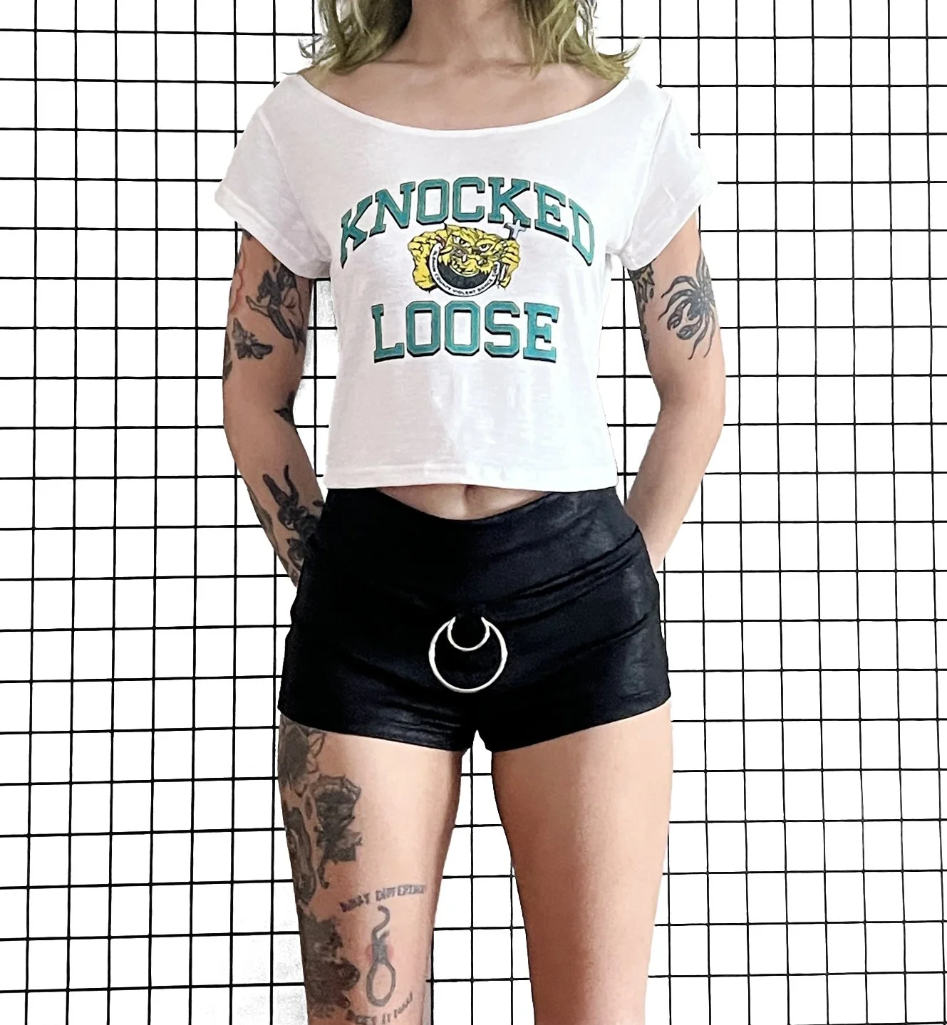 Knocked Loose 'oldham county violent dance club' Boatneck Tee, size medium