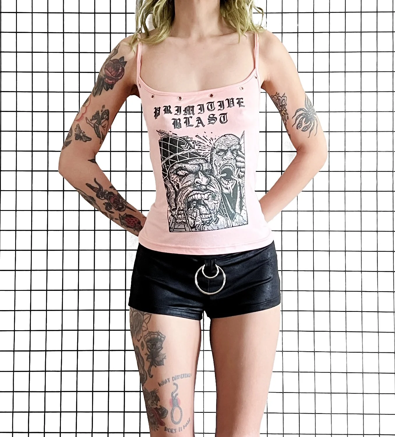 Primitive Blast 'the demo' Grommet Tank Top, size medium