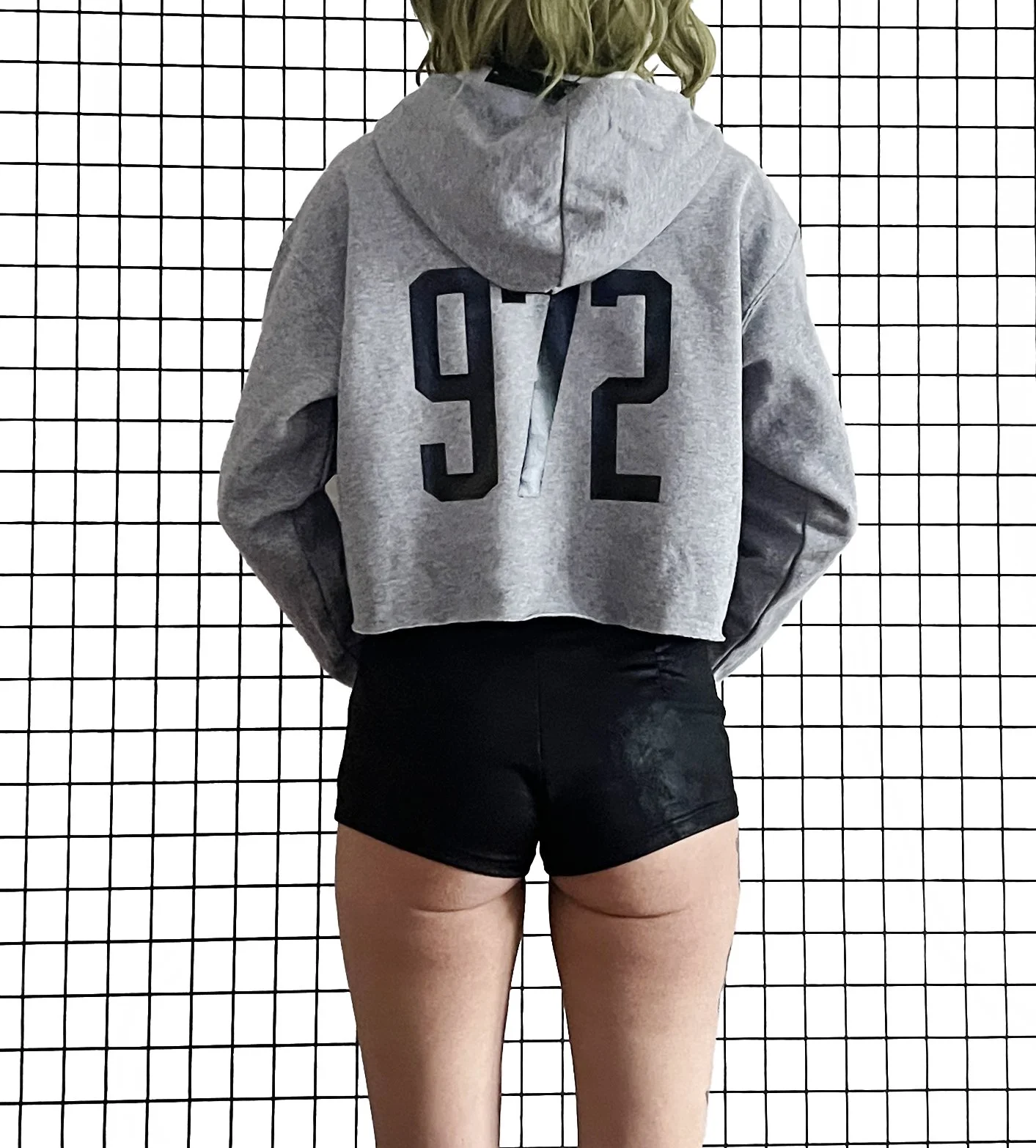 Kublai Khan Crop Hoodie - Model - Back 2.jpg