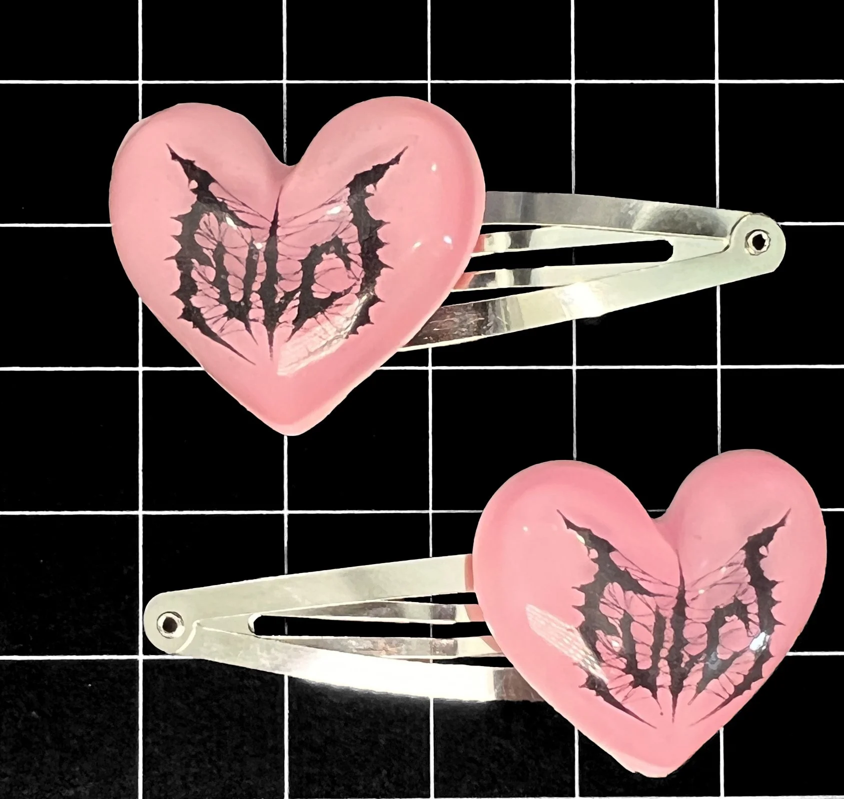 Fulci Heart Hair Clip Set (2)
