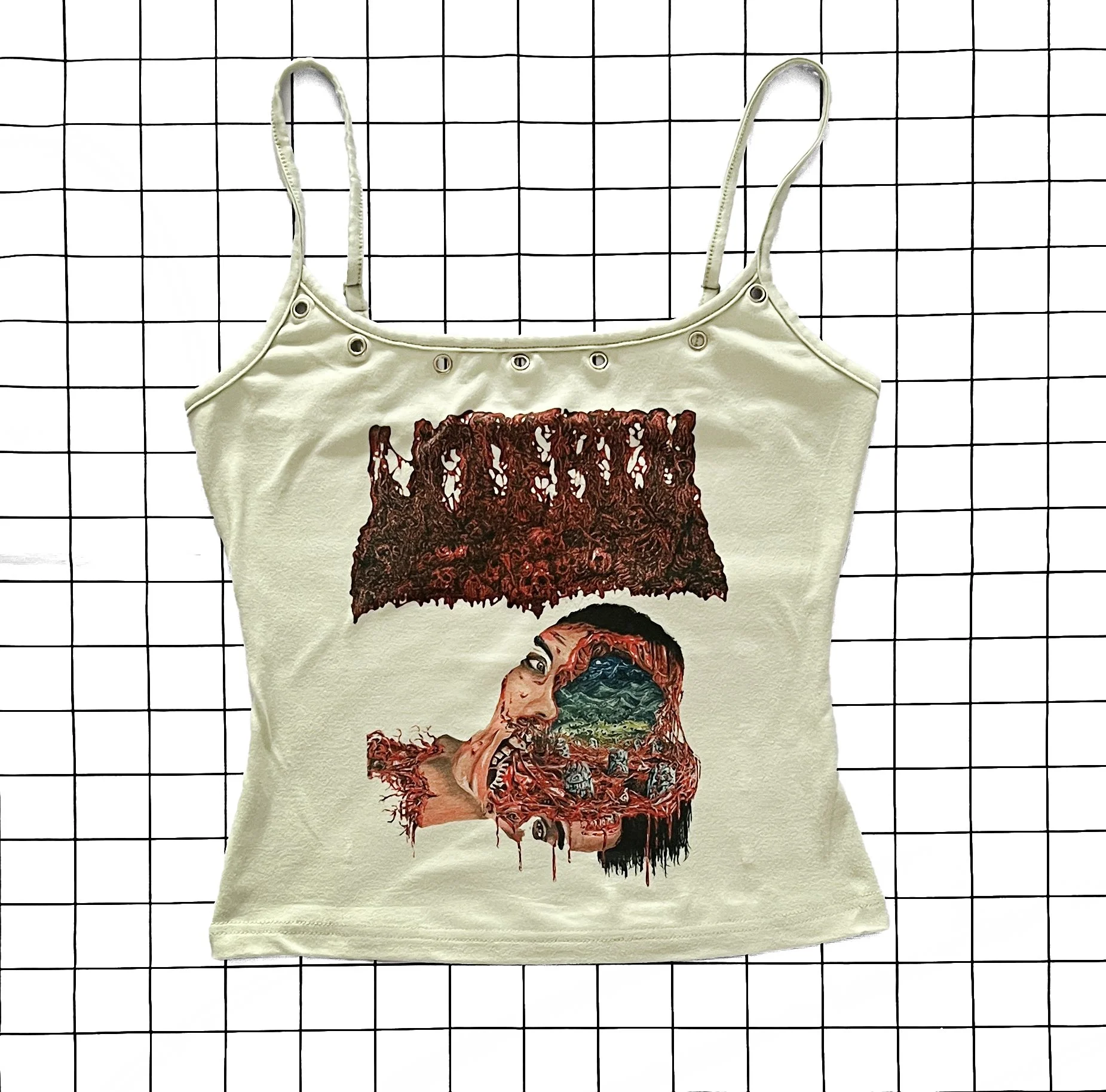 Undeath Olive Grommet Tank - Hanger.jpg