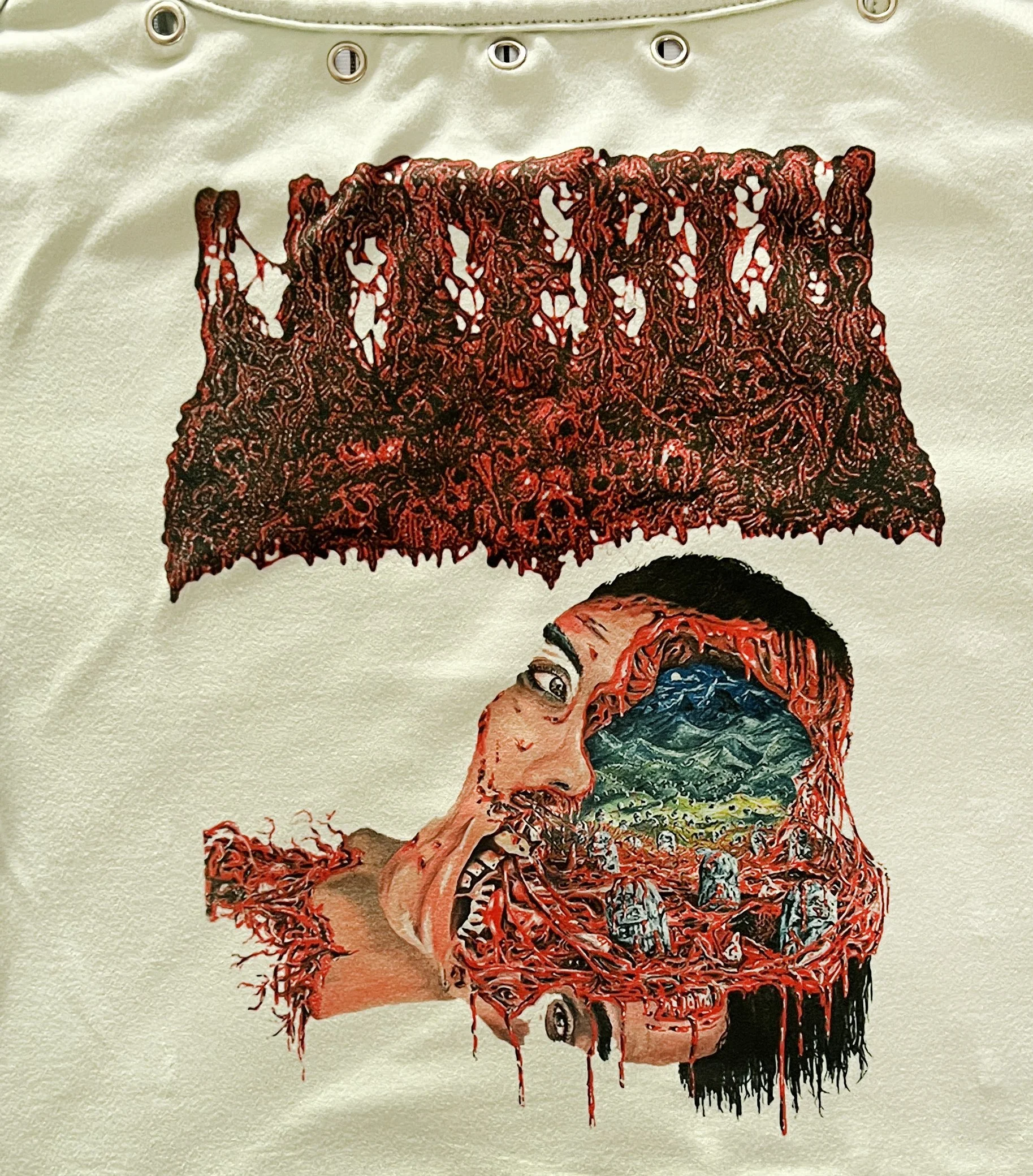 Undeath Olive Grommet Tank - Close.jpg