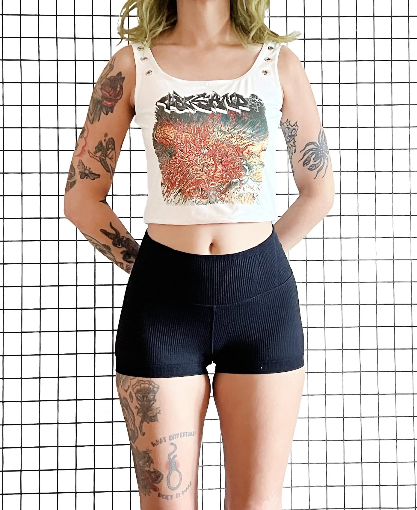 Volcano Grommet Strap Tank Top, size medium