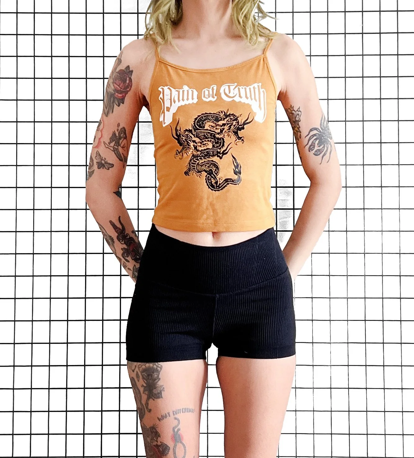 Pain of Truth Cropped Tank Top, size small