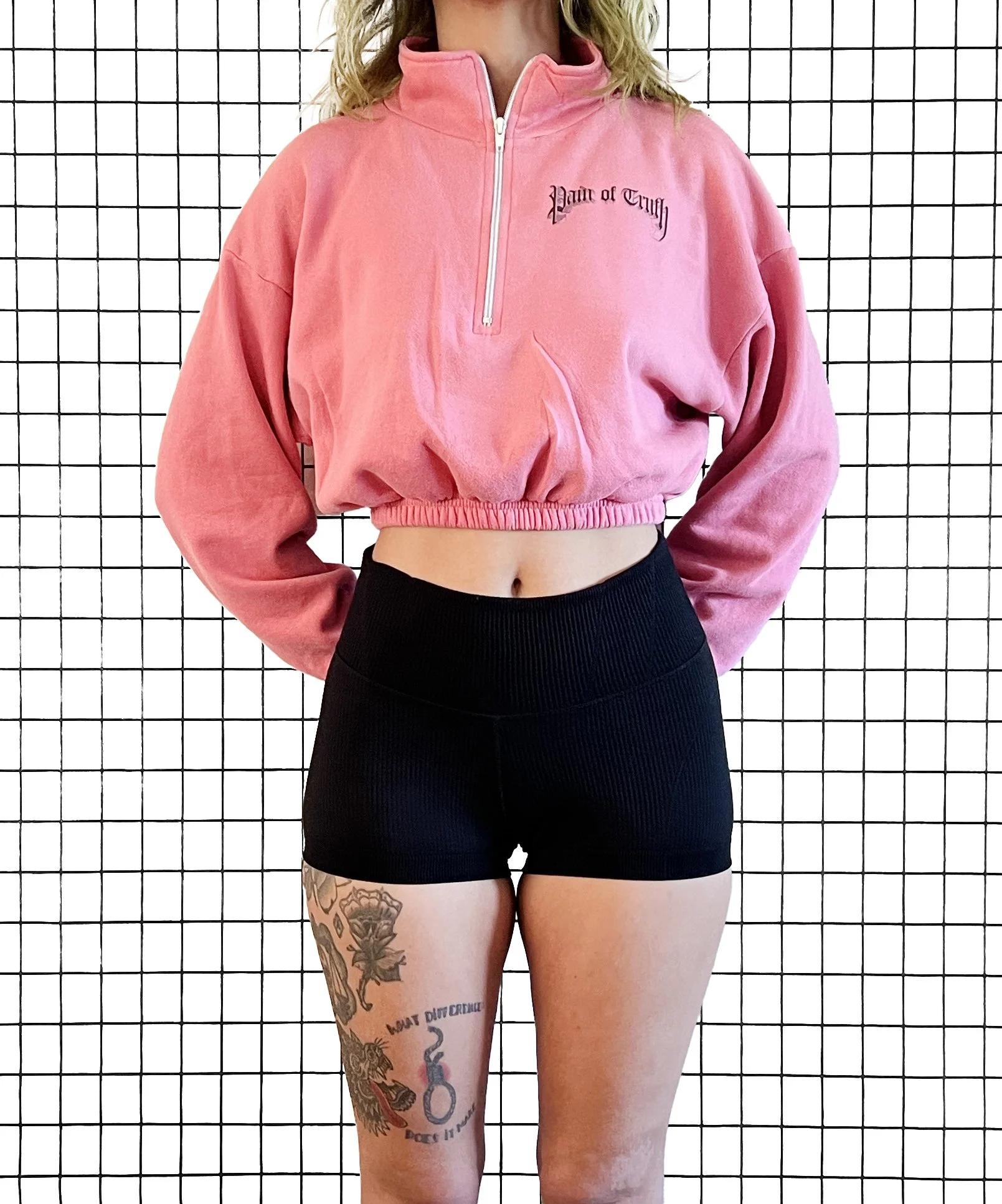 Pain of Truth Cropped Zip - Model.jpg