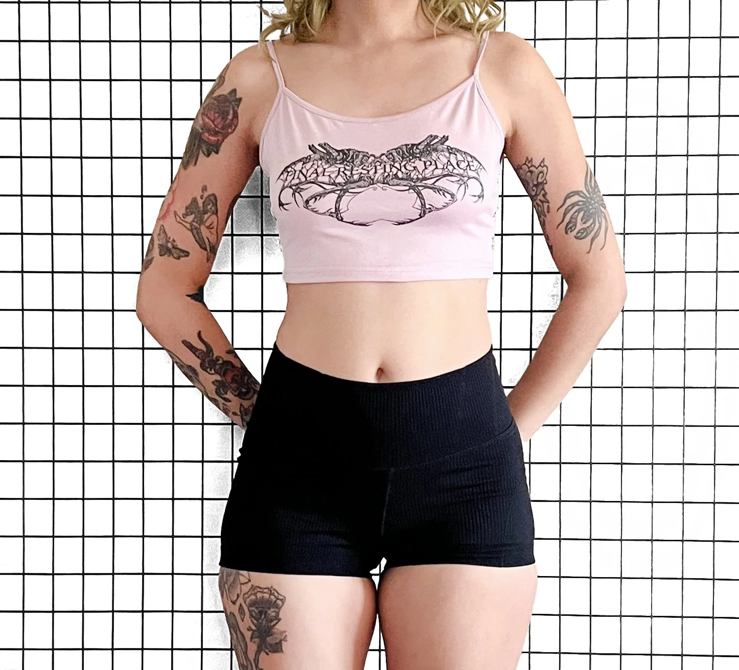 Final Resting Place Grommet Mini Cami, Size SMALL