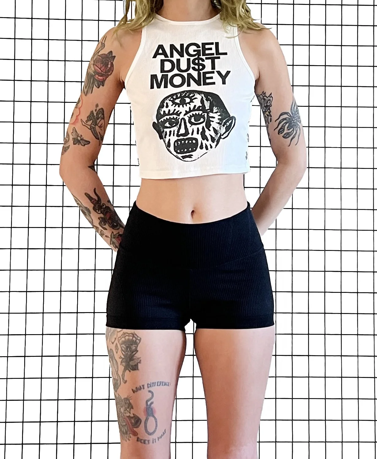 Angel Du$t 'money/brand new soul' Racerback Crop size small