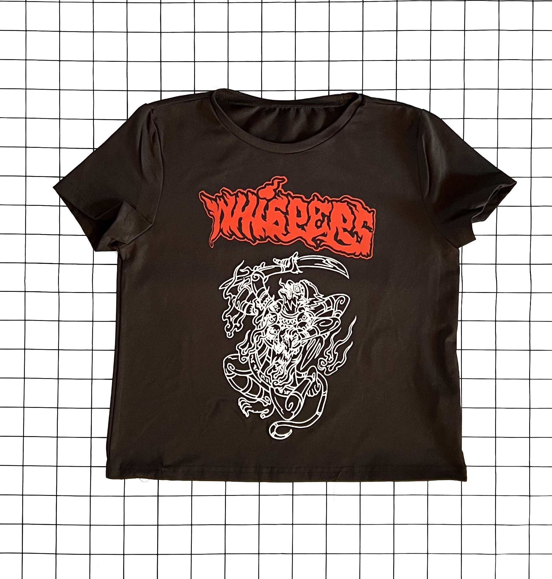 whispers black baby tee - hanger.jpg