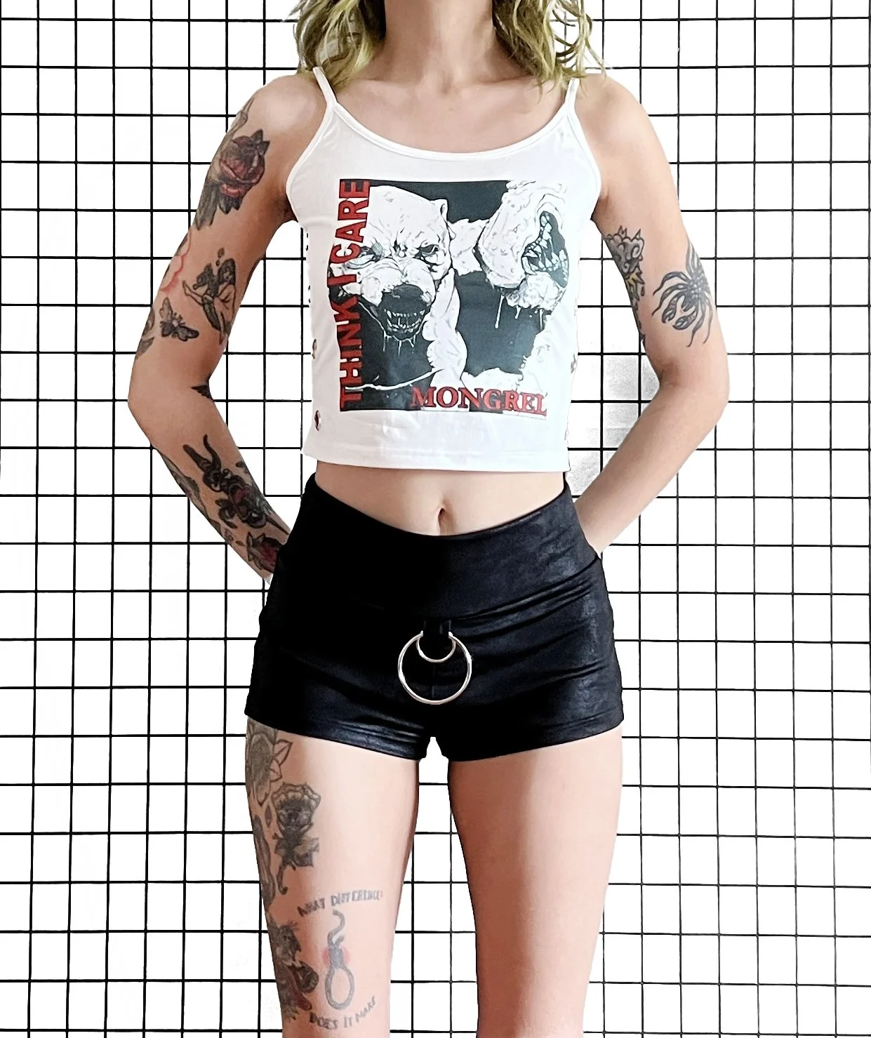 Mongrel 'think i care' Grommet Baby Tank, size small