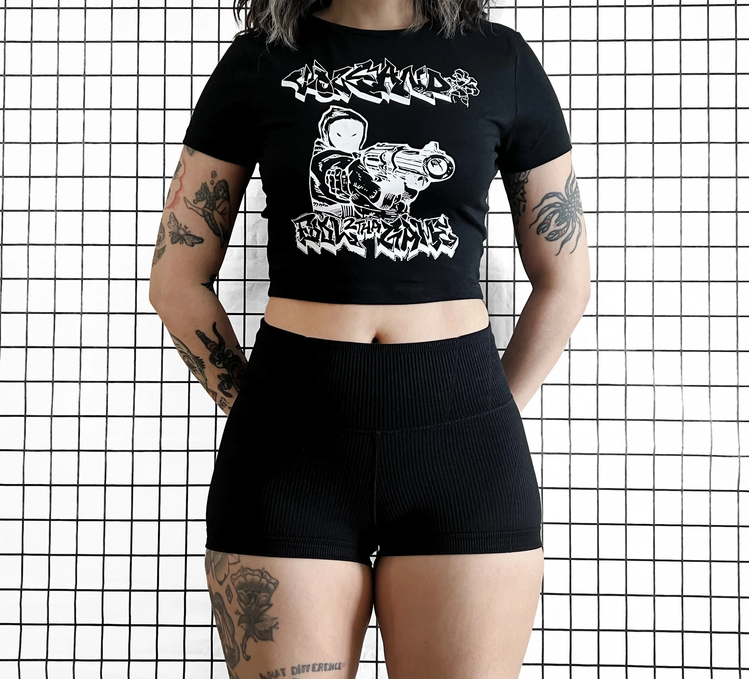 Volcano 'fool2thagame' Crop Top, size X-Small