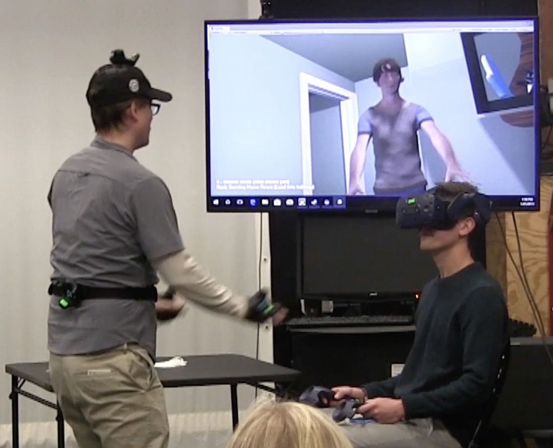 Performance image from the Dementia Care ProjectAlex performing in non-passthrough XR/VR
