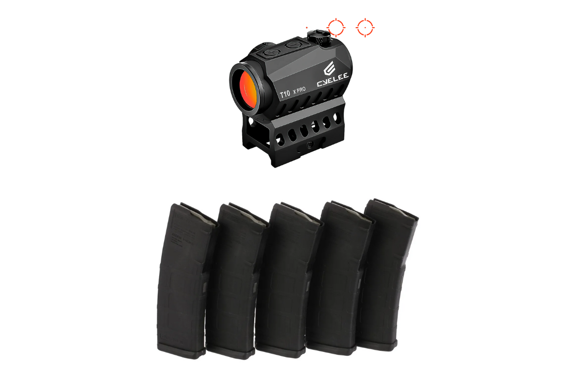 Optic Bundle T10 X Pro and 5 Magpul Gen 2 PMags